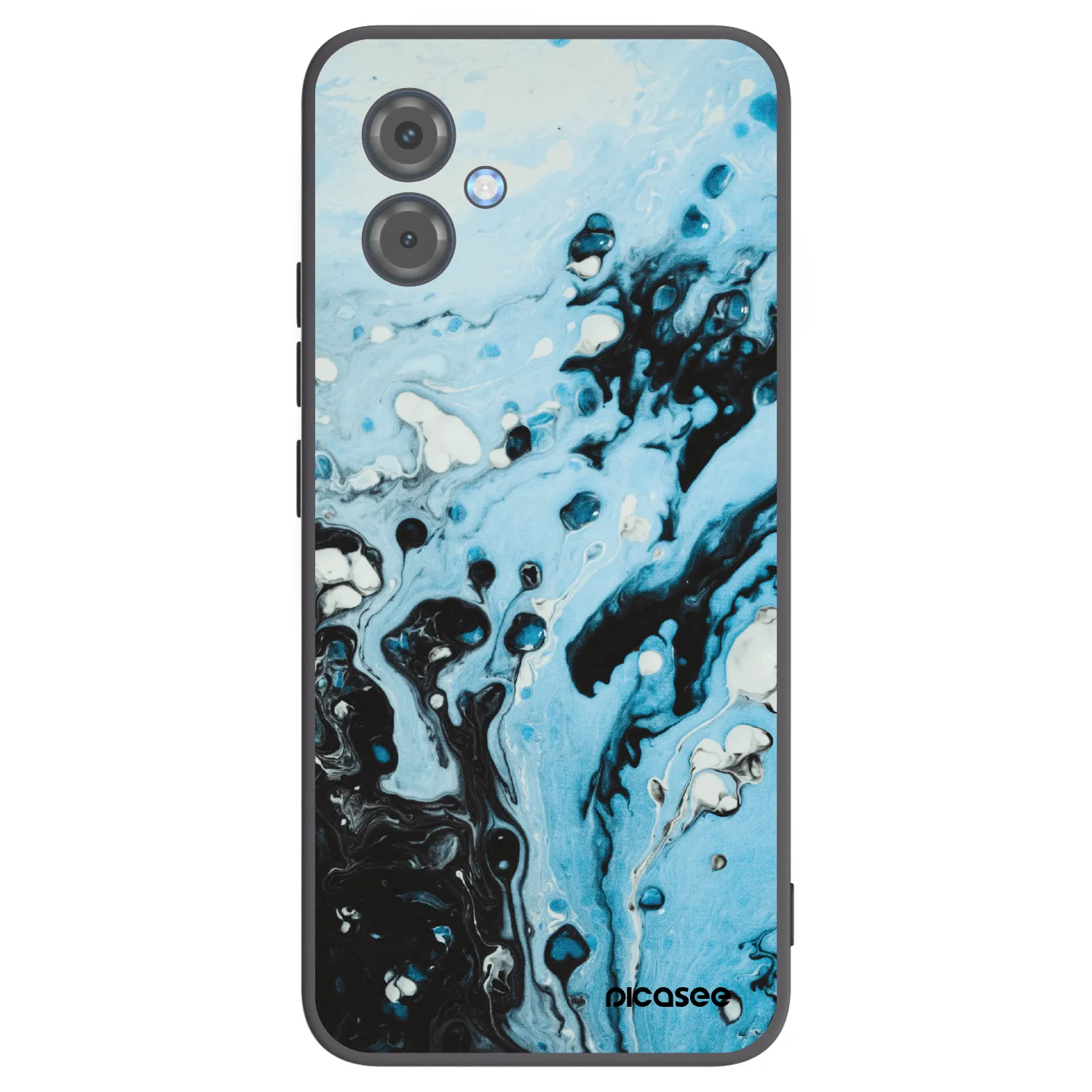 Picasee silikónový čierny obal pre Motorola Moto G14 - Organic blue