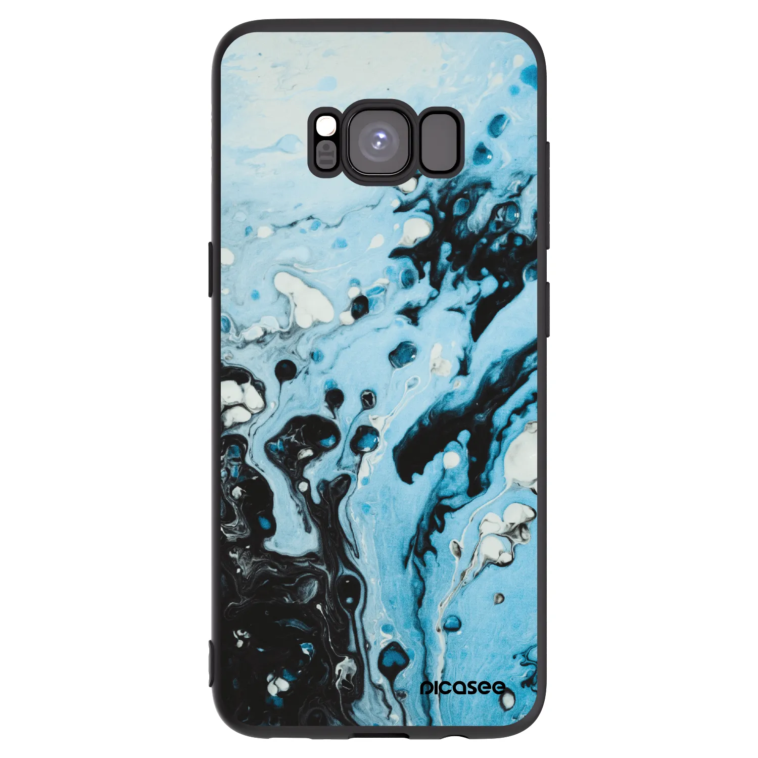 Picasee silikónový čierny obal pre Samsung Galaxy S8 G950F - Organic blue