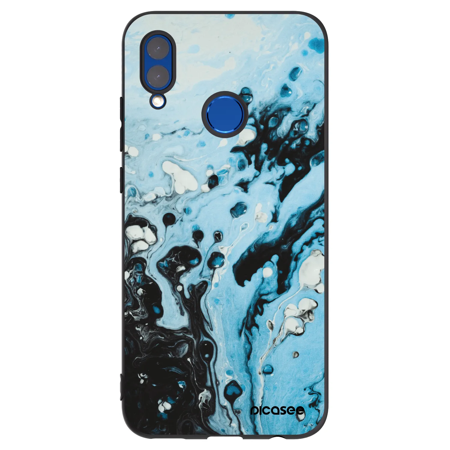 Picasee silikónový čierny obal pre Huawei P Smart 2019 - Organic blue