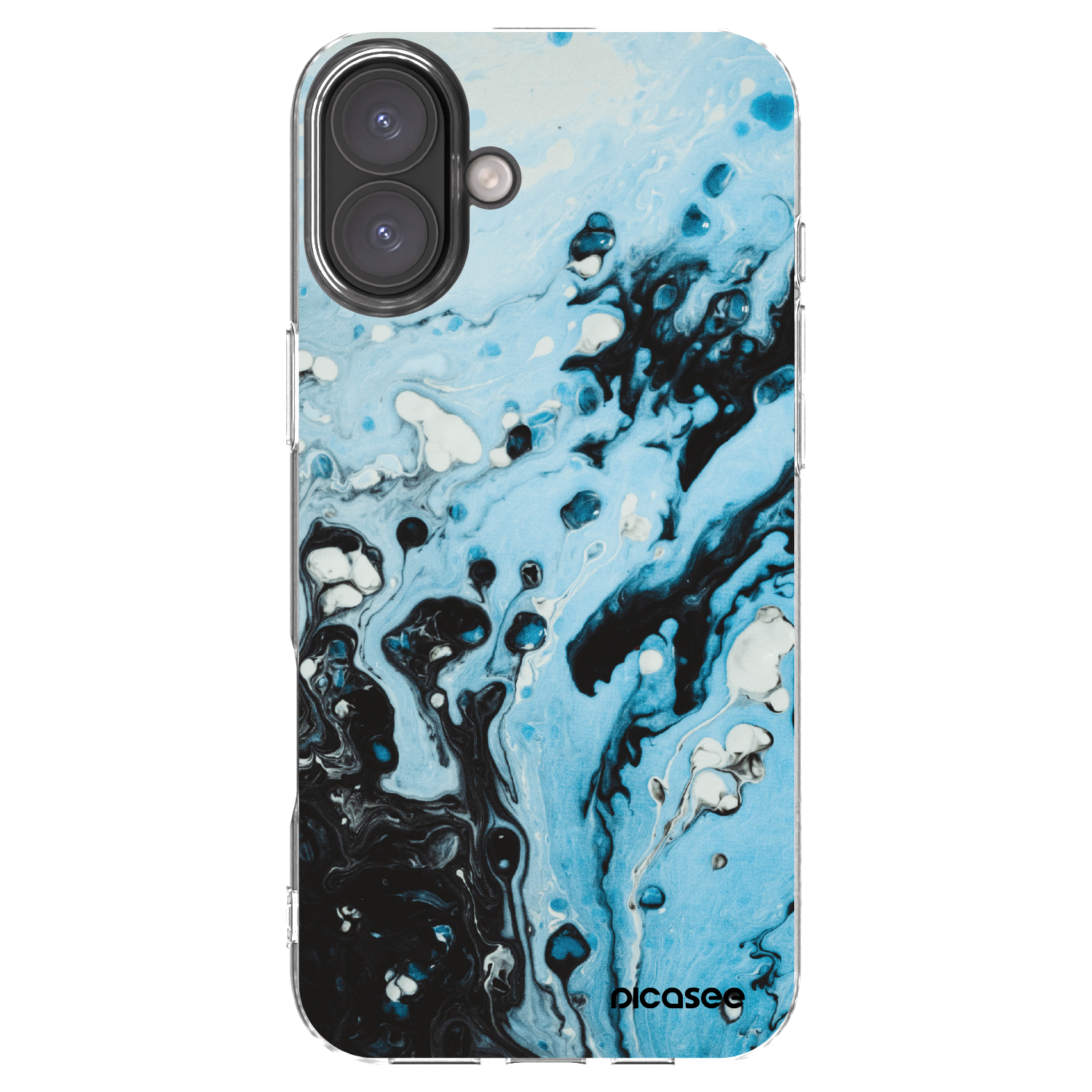 Picasee silikónový prehľadný obal pre Apple iPhone 16 Plus - Organic blue