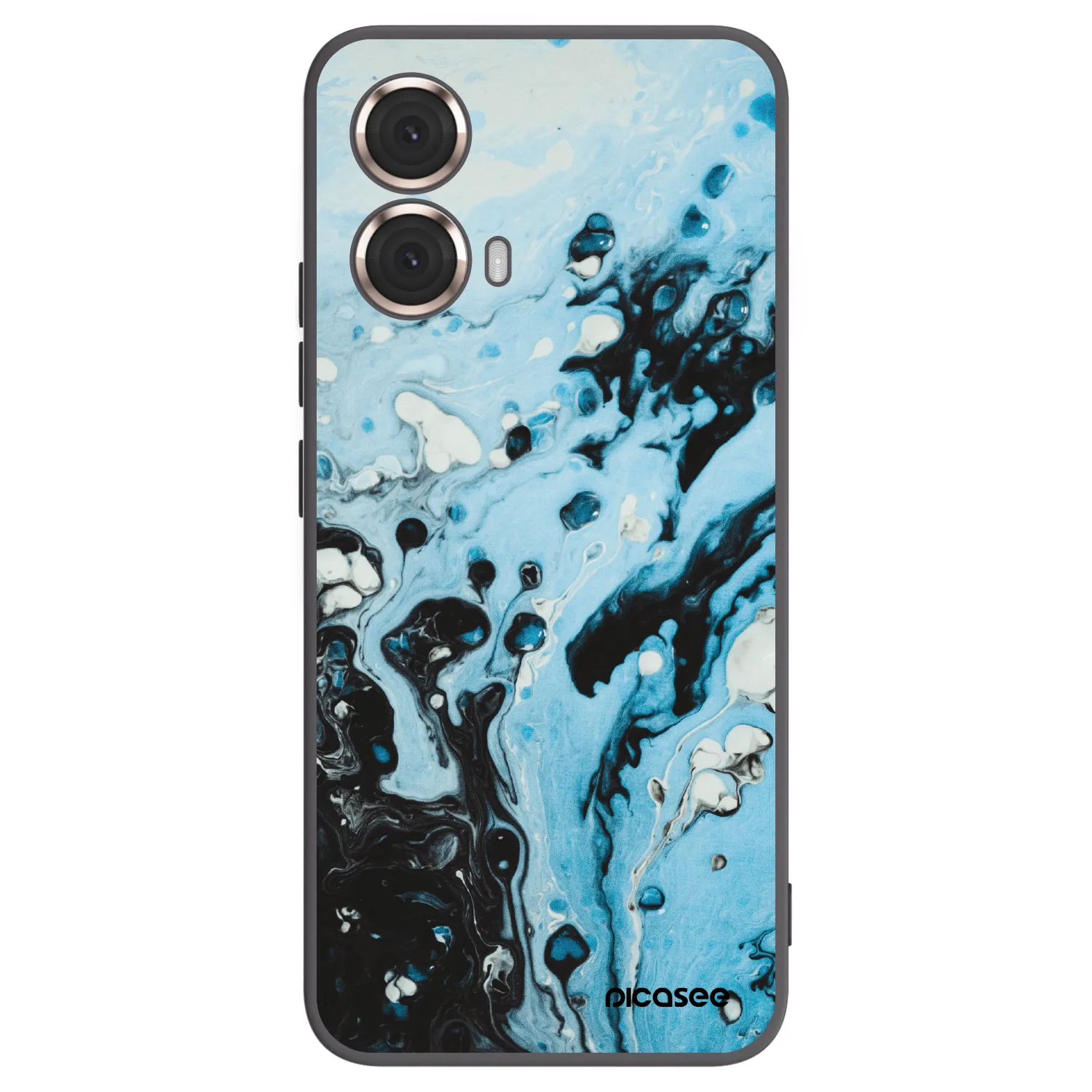 Silikónový čierny obal pre Motorola Moto G85 - Organic blue