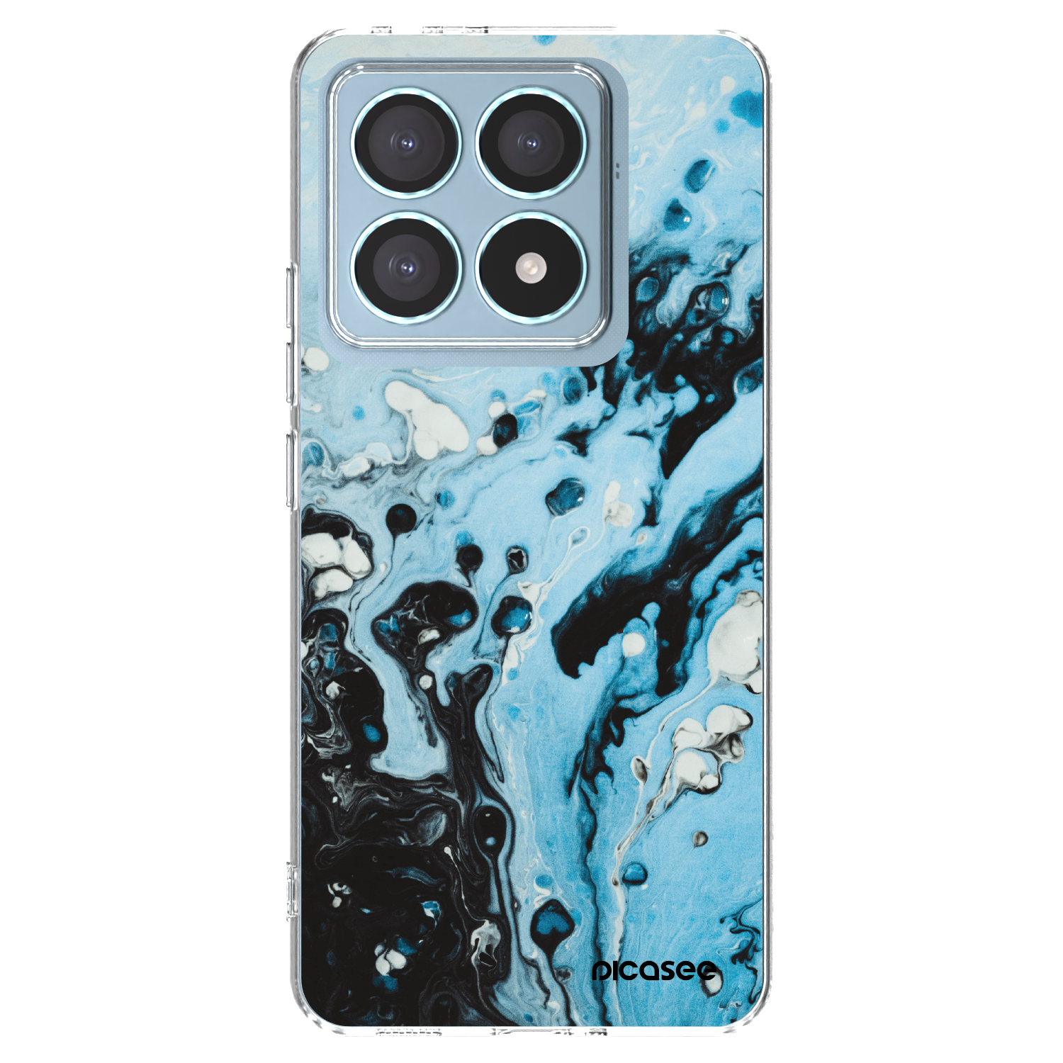 Picasee silikónový prehľadný obal pre Xiaomi 14T Pro - Organic blue