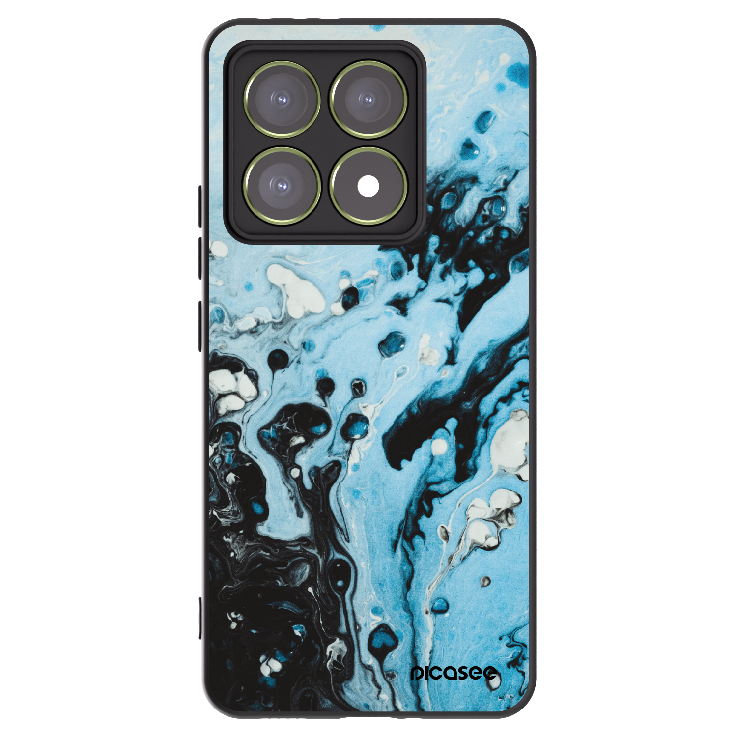 Picasee silikónový čierny obal pre Xiaomi 14T - Organic blue