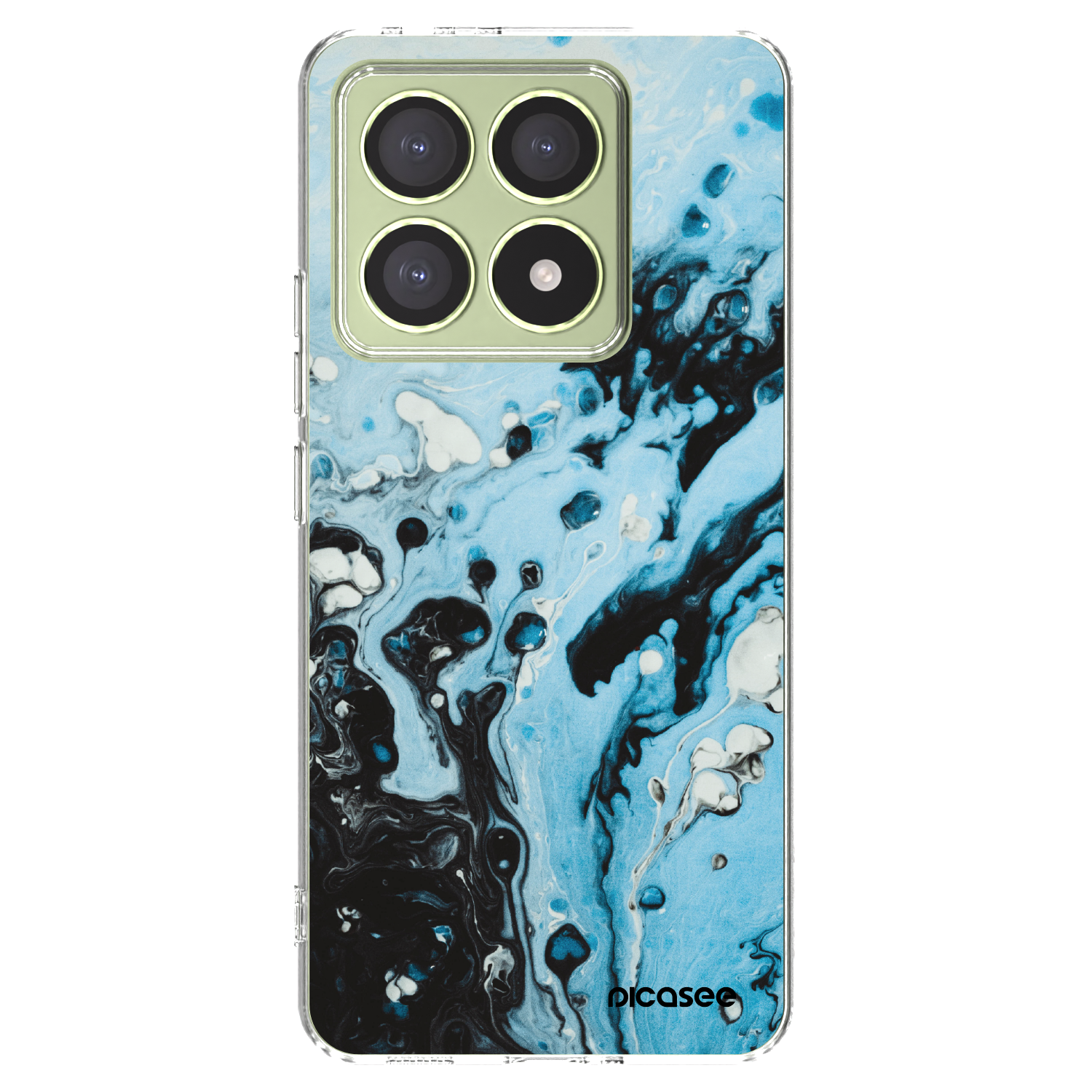Picasee silikónový prehľadný obal pre Xiaomi 14T - Organic blue