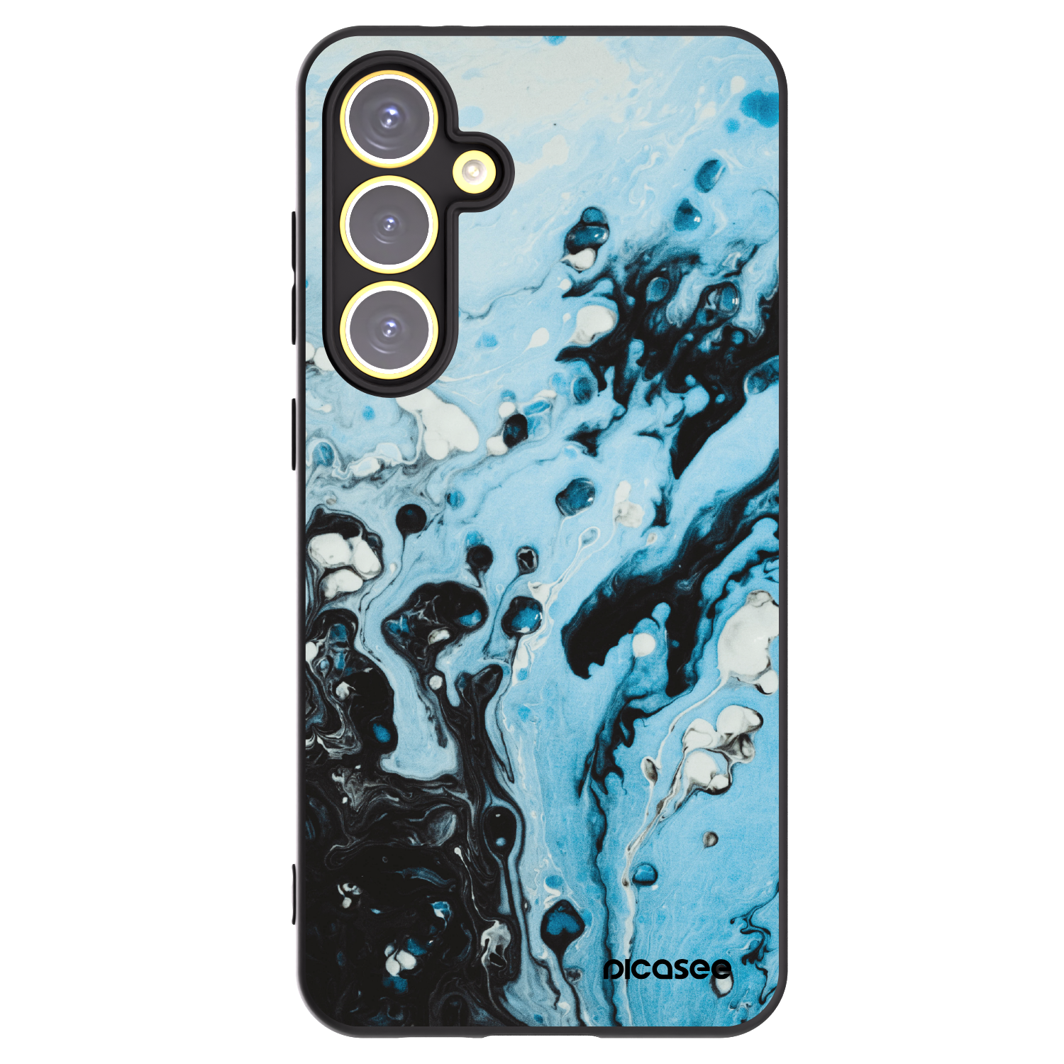 Picasee silikónový čierny obal pre Samsung Galaxy S24 FE S721B - Organic blue