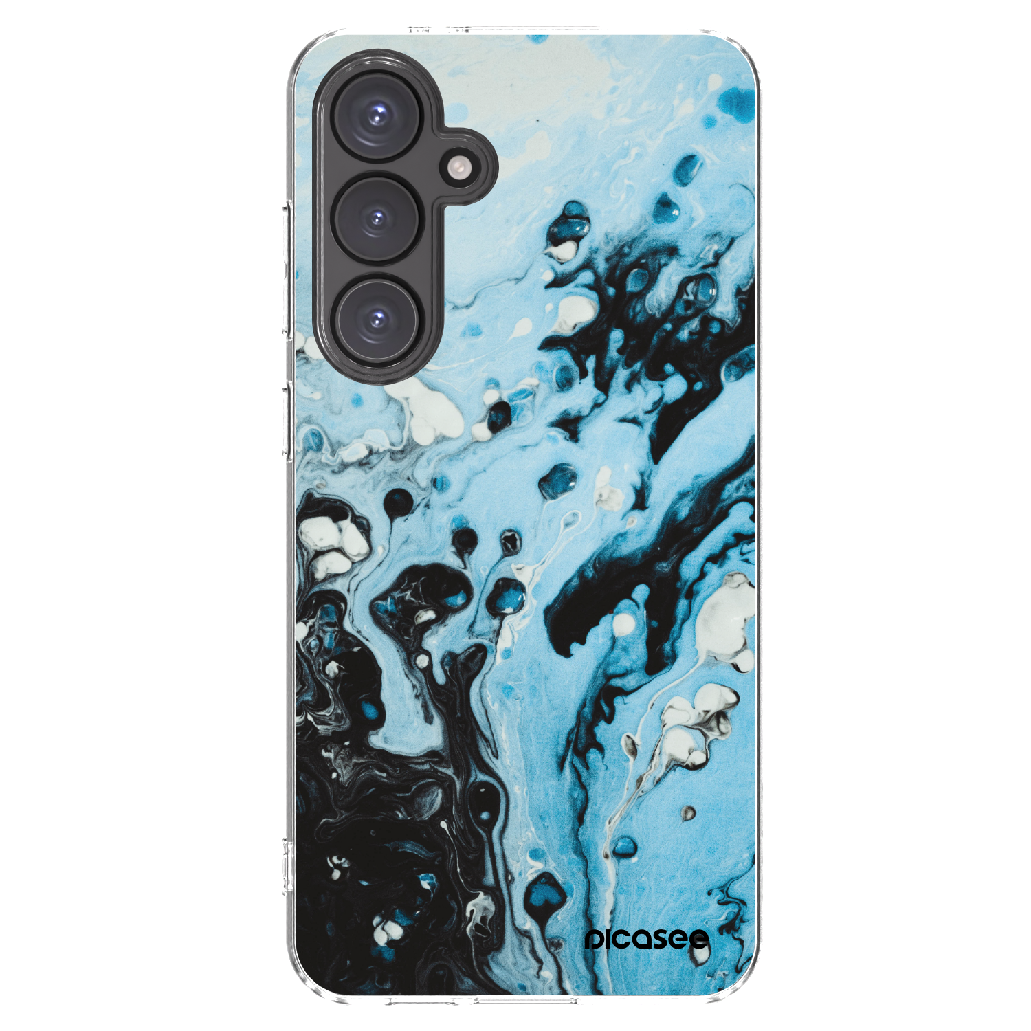 Picasee silikónový prehľadný obal pre Samsung Galaxy S24 FE S721B - Organic blue