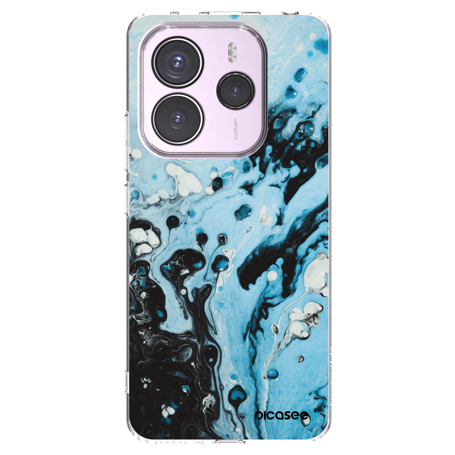 Silikónový prehľadný obal pre Xiaomi Redmi Note 14 5G - Organic blue
