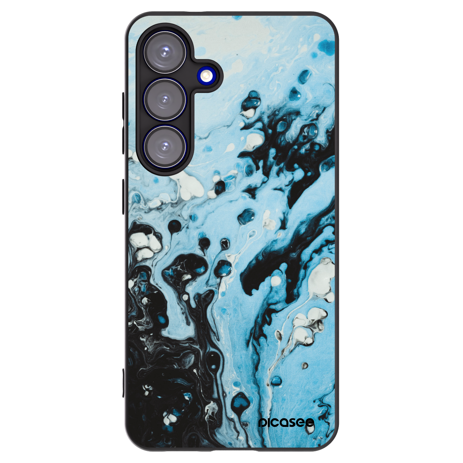 Picasee silikónový čierny obal pre Samsung Galaxy S25 5G - Organic blue