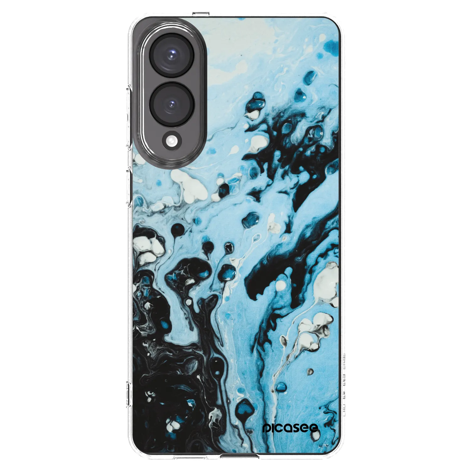 Picasee silikónový prehľadný obal pre Samsung Galaxy S25 Edge 5G - Organic blue