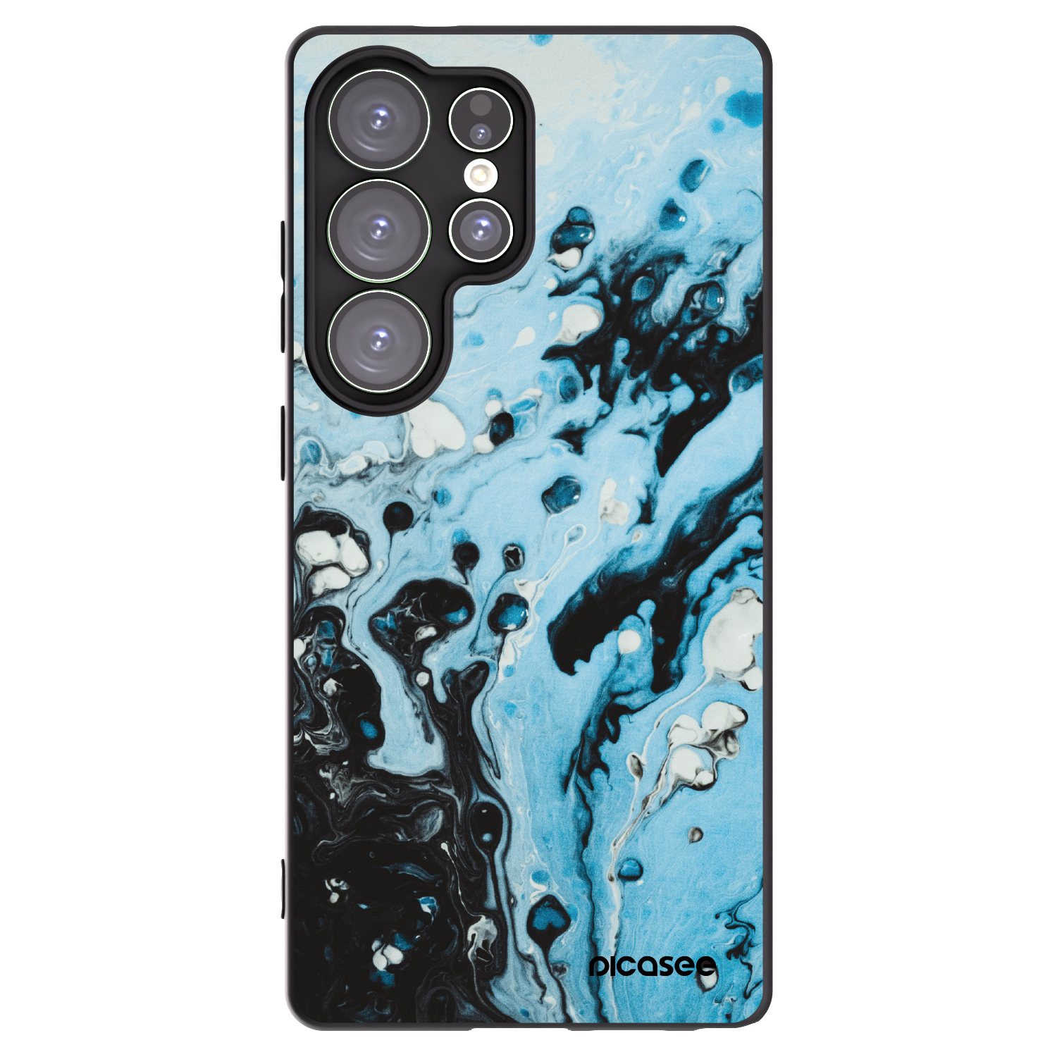 Picasee silikónový čierny obal pre Samsung Galaxy S25 Ultra 5G - Organic blue