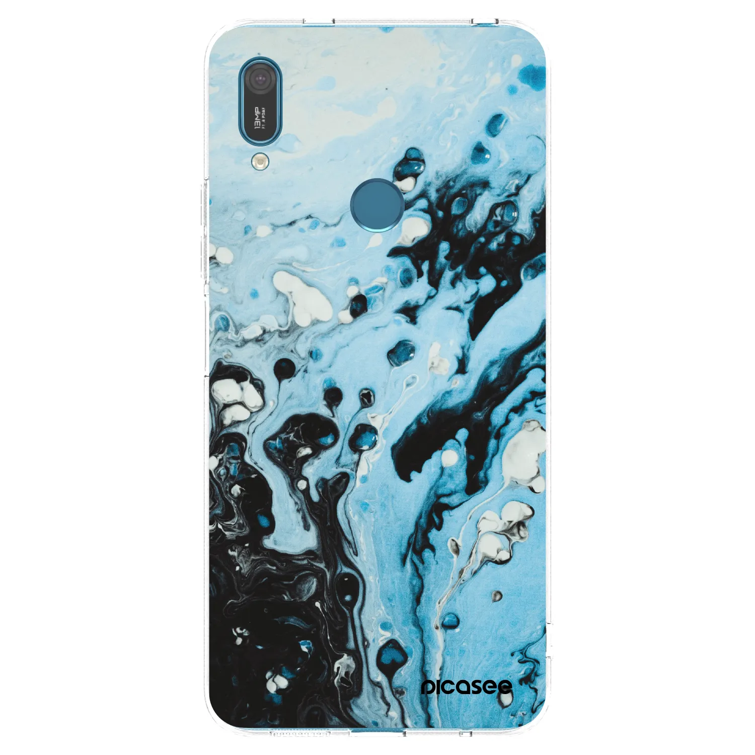 Picasee silikónový prehľadný obal pre Huawei Y7 2019 - Organic blue