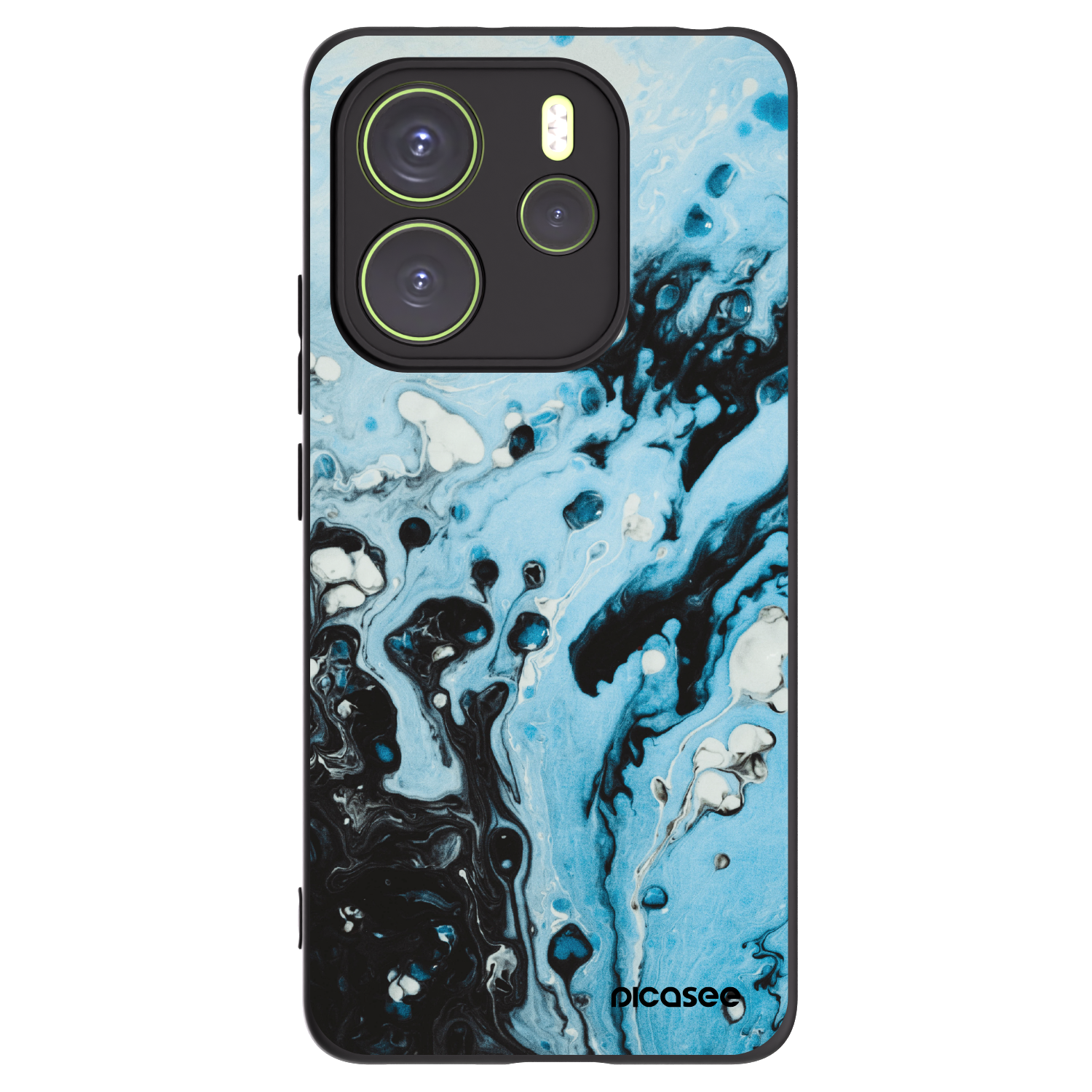 Picasee silikónový čierny obal pre Xiaomi Redmi Note 14 4G - Organic blue