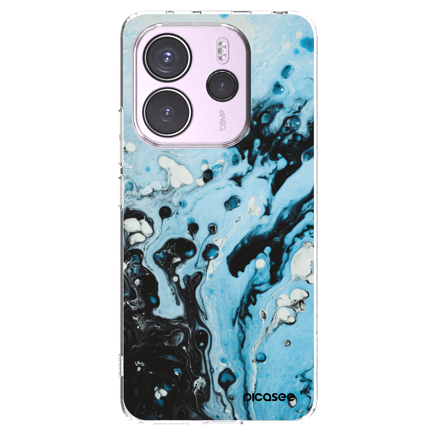 Picasee silikónový prehľadný obal pre Xiaomi Redmi Note 14 4G - Organic blue