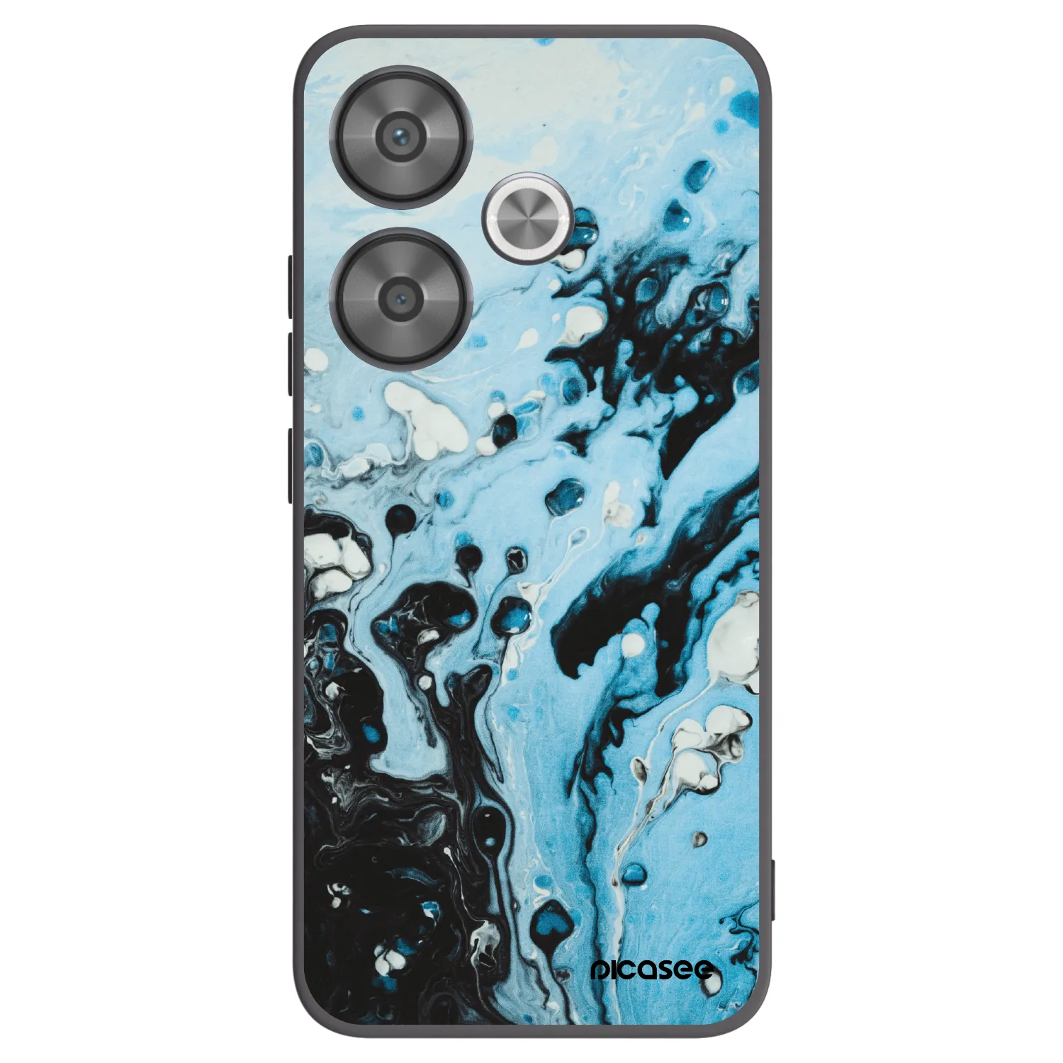Silikónový čierny obal pre Xiaomi Poco F6 - Organic blue
