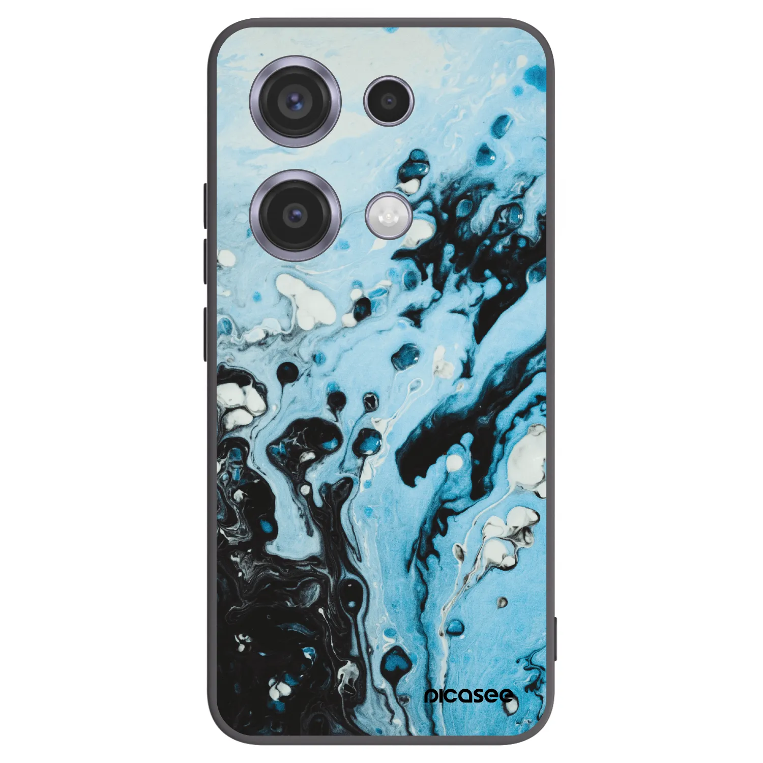 Silikónový čierny obal pre Xiaomi Redmi Note 14S - Organic blue