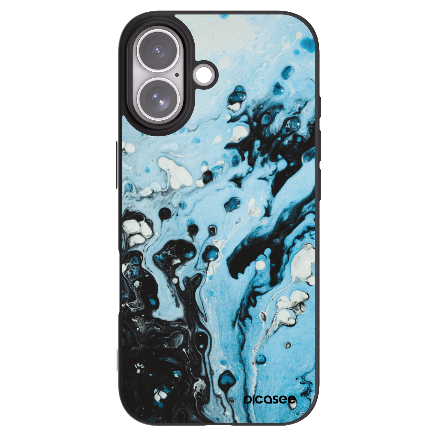 Picasee silikónový čierny obal pre Apple iPhone 17 - Organic blue