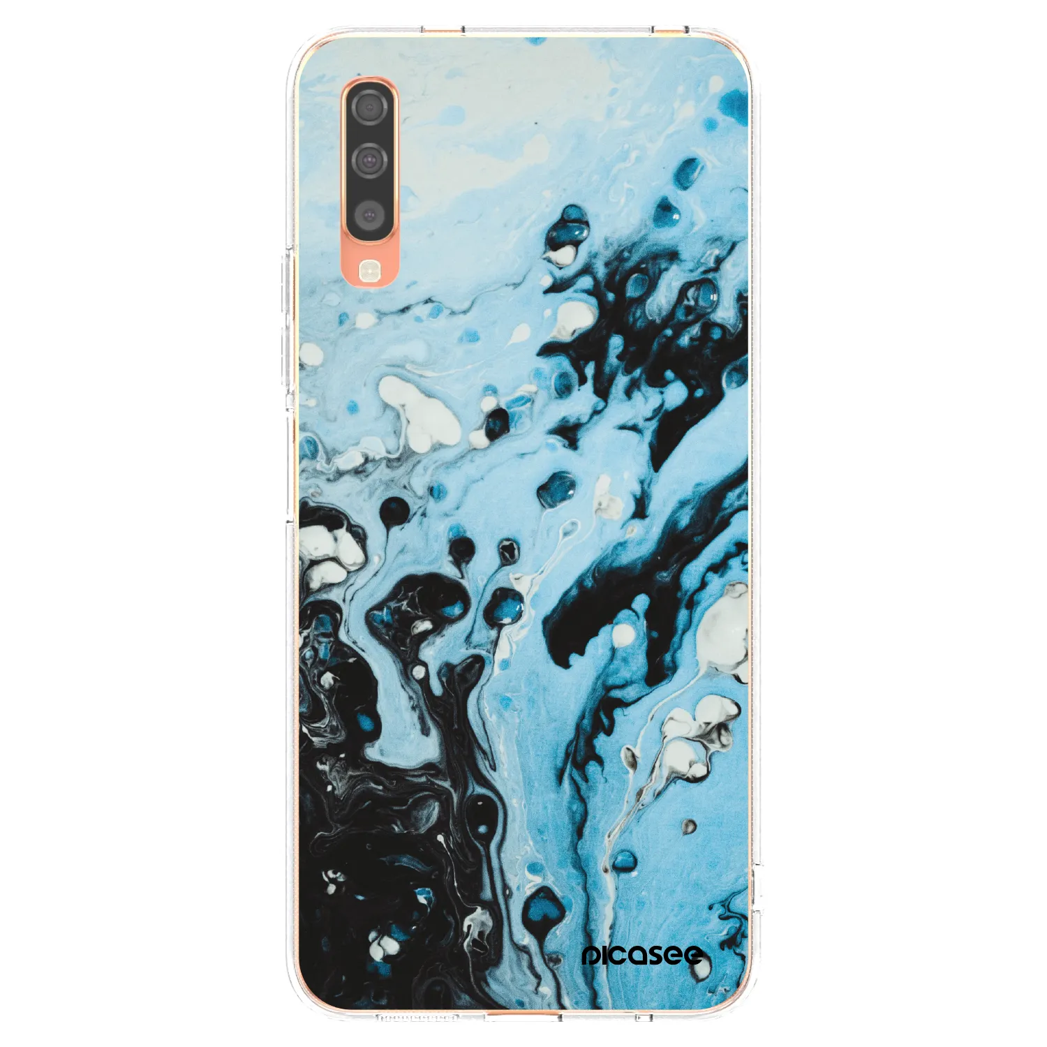Picasee silikónový prehľadný obal pre Samsung Galaxy A70 A705F - Organic blue