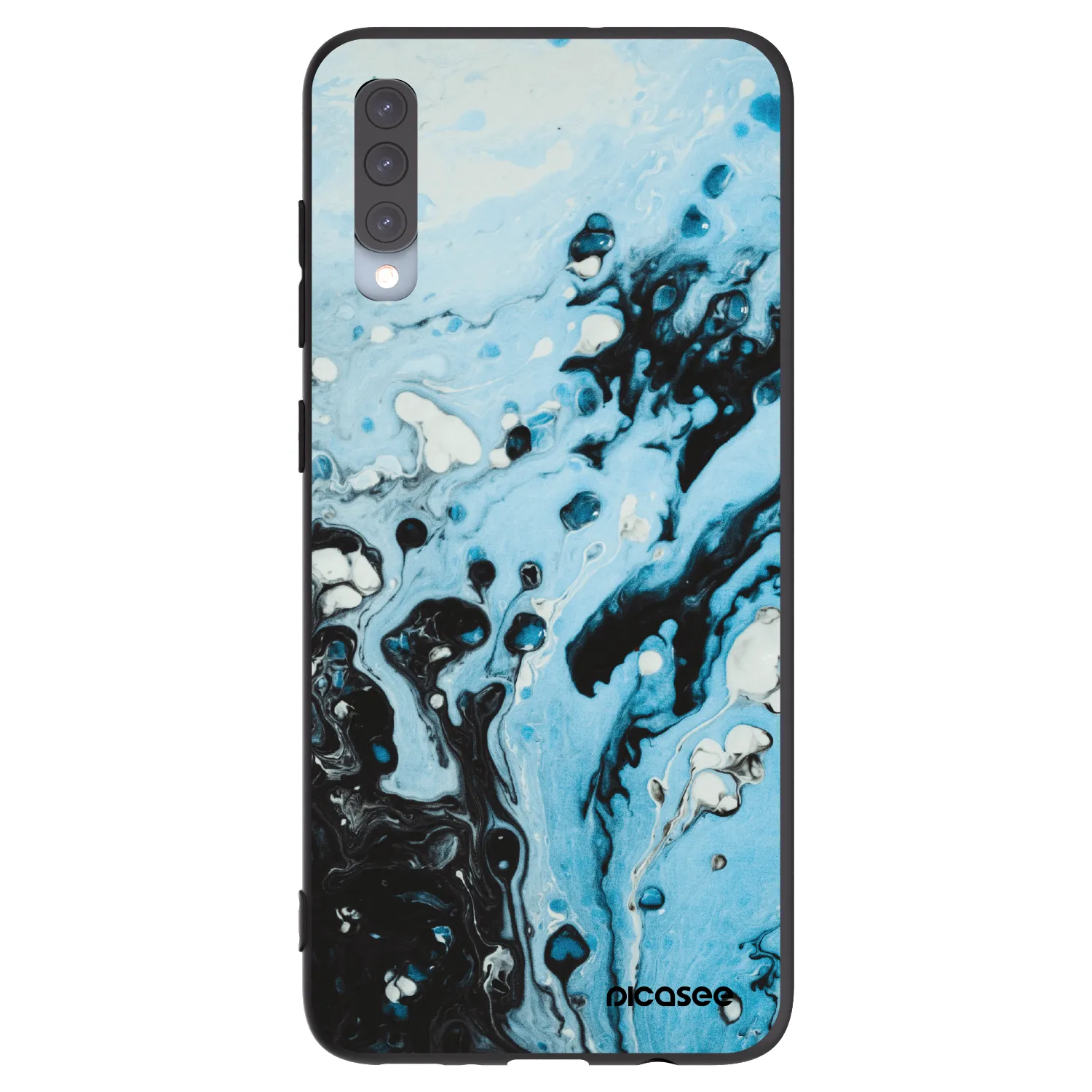 Picasee silikónový čierny obal pre Samsung Galaxy A70 A705F - Organic blue