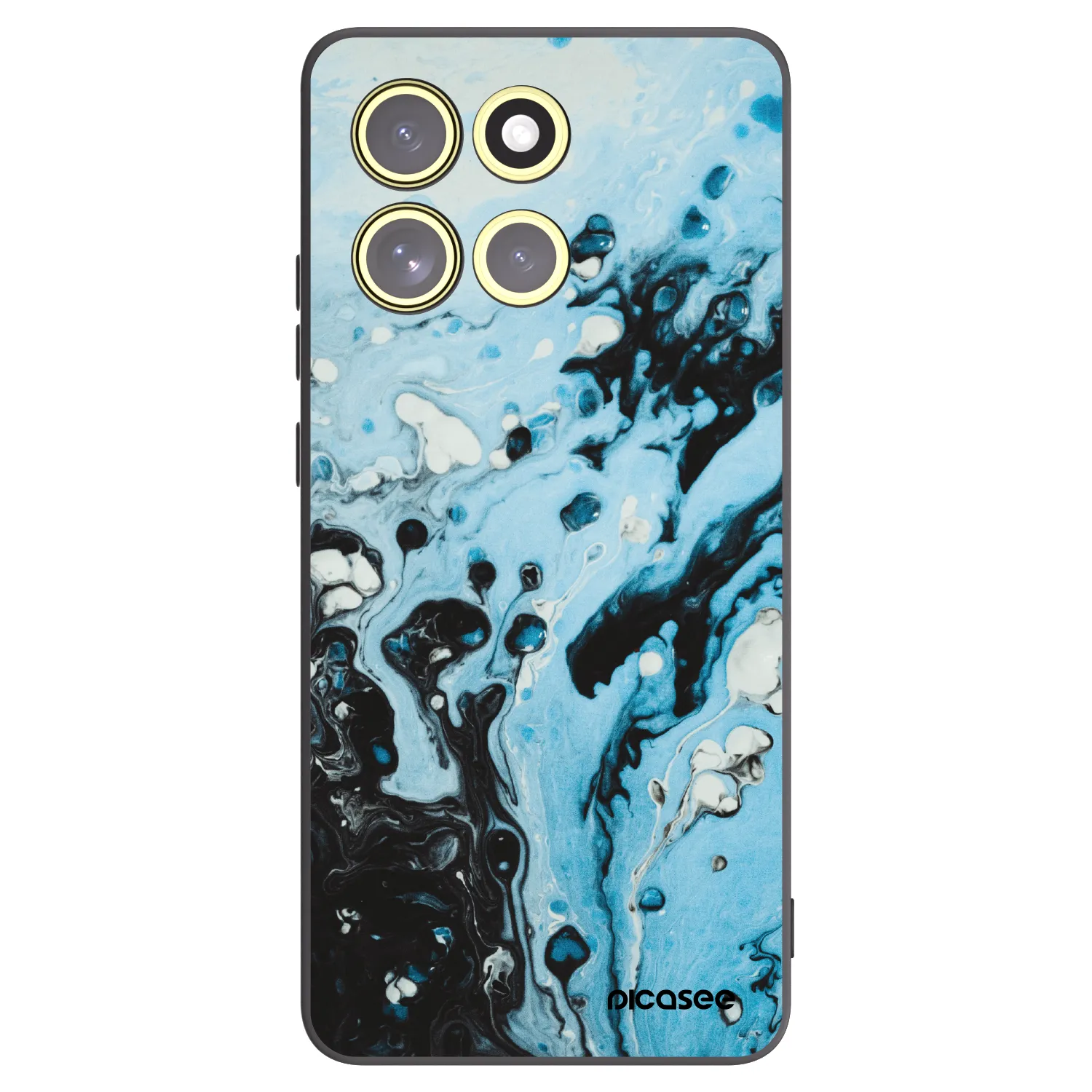 Picasee silikónový čierny obal pre Motorola Moto G86 5G - Organic blue