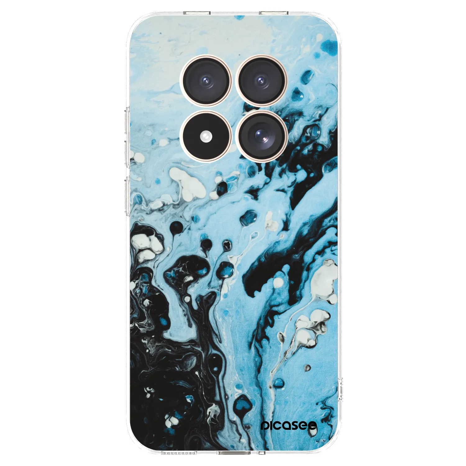 Picasee silikónový prehľadný obal pre Xiaomi Redmi Note 15 Pro 4G - Organic blue