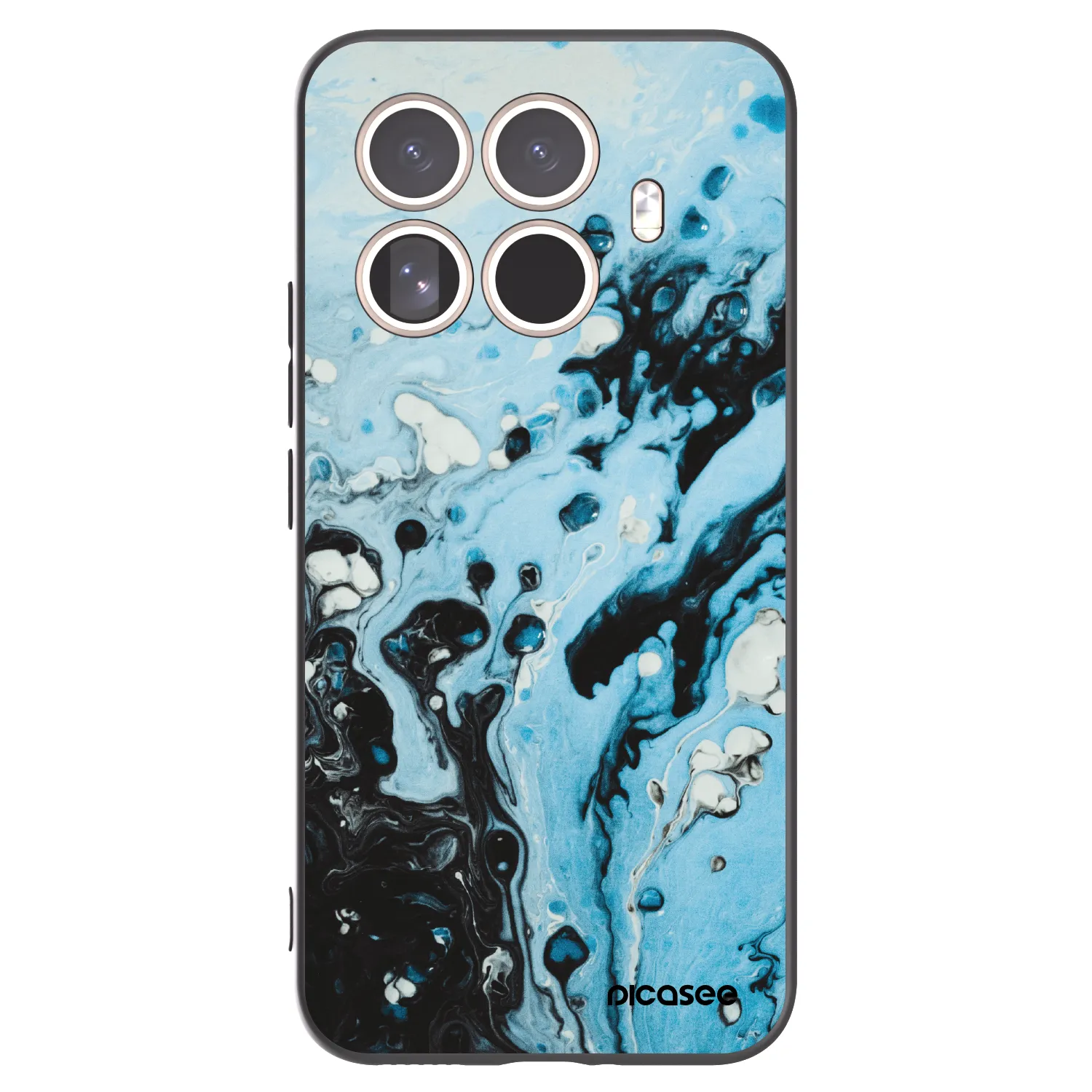 Picasee silikónový čierny obal pre Xiaomi 15T Pro - Organic blue