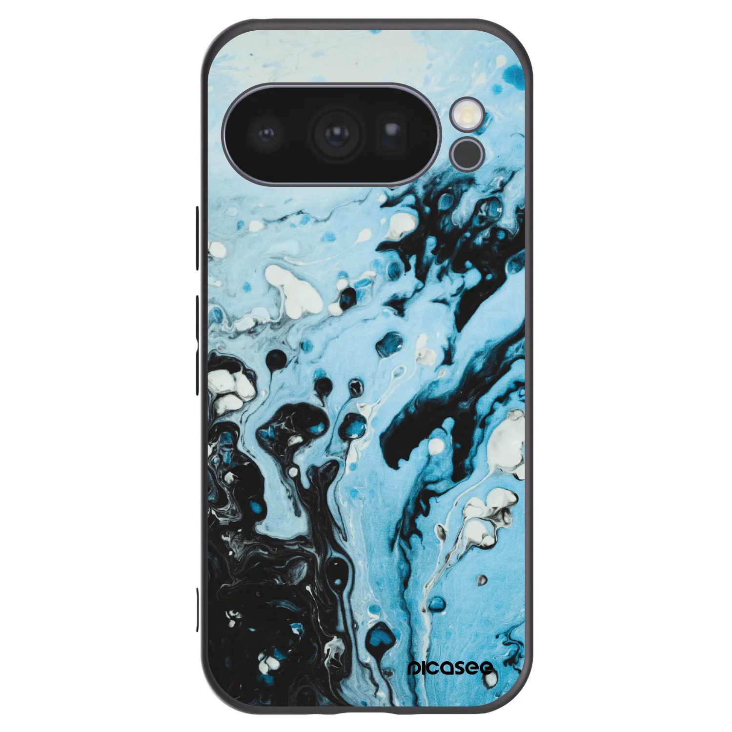 Picasee silikónový čierny obal pre Google Pixel 10 Pro - Organic blue