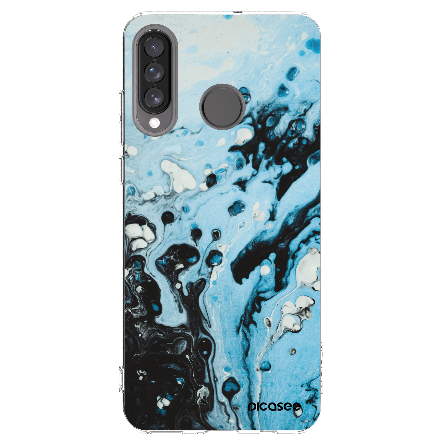 Picasee silikónový prehľadný obal pre Huawei P30 Lite - Organic blue