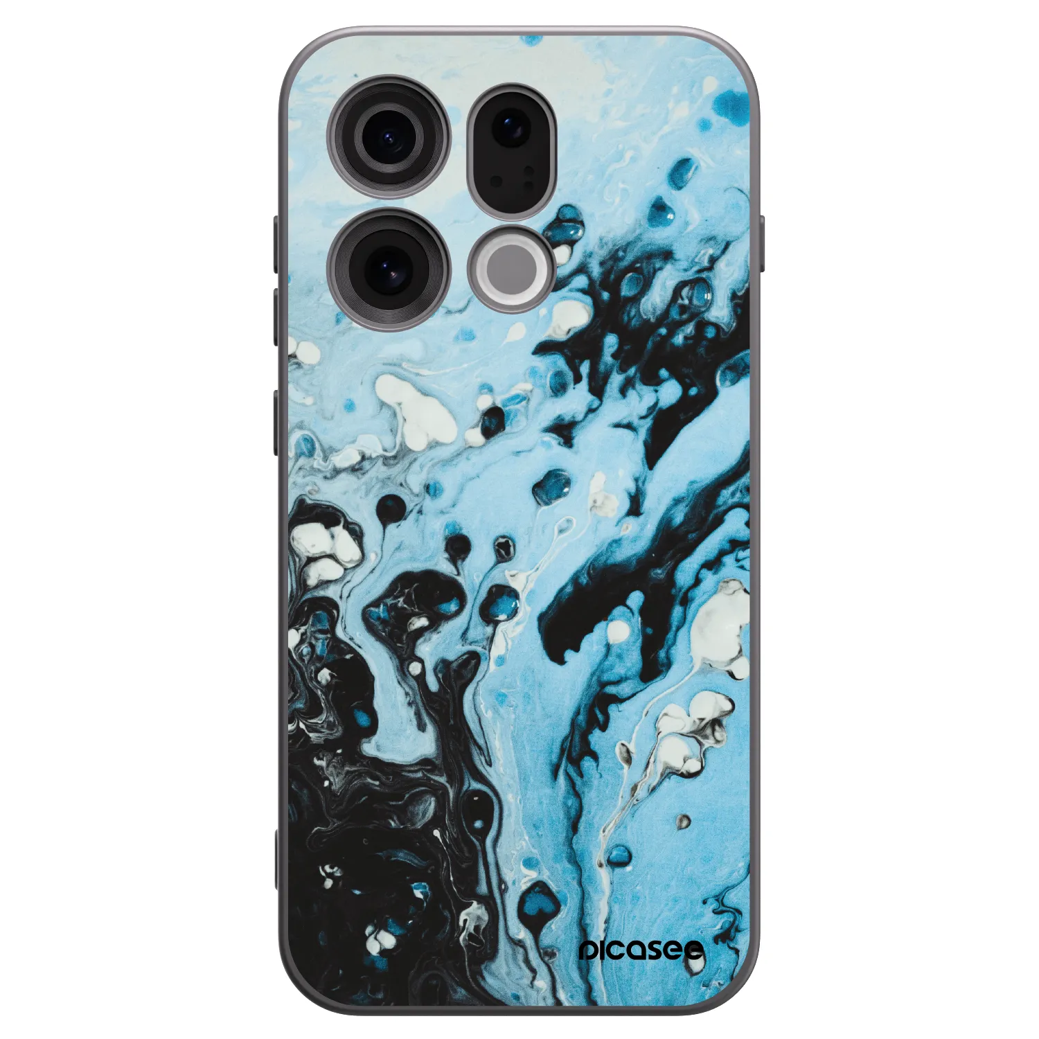 Picasee silikónový čierny obal pre OPPO Find X9 - Organic blue