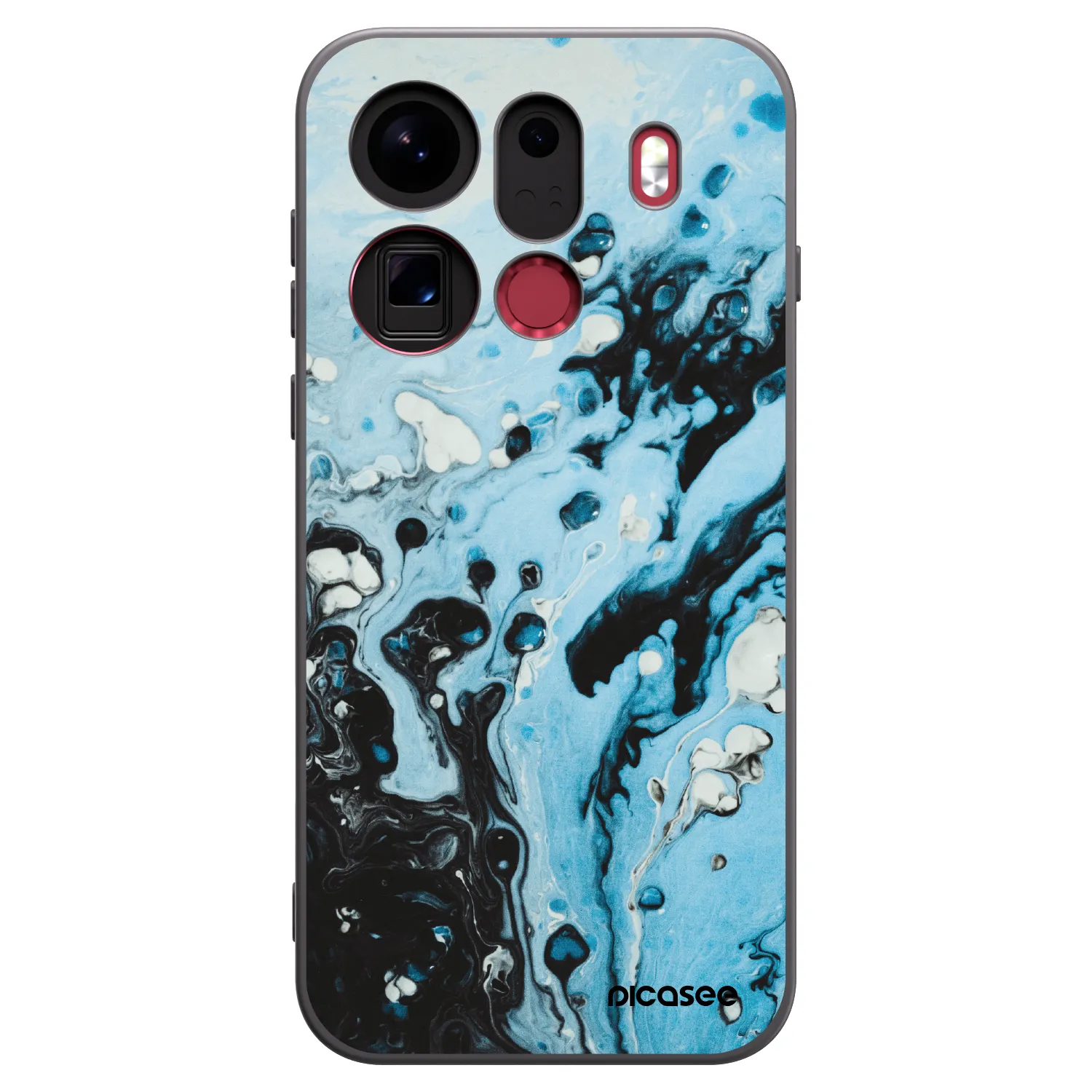 Picasee silikónový čierny obal pre OPPO Find X9 Pro - Organic blue