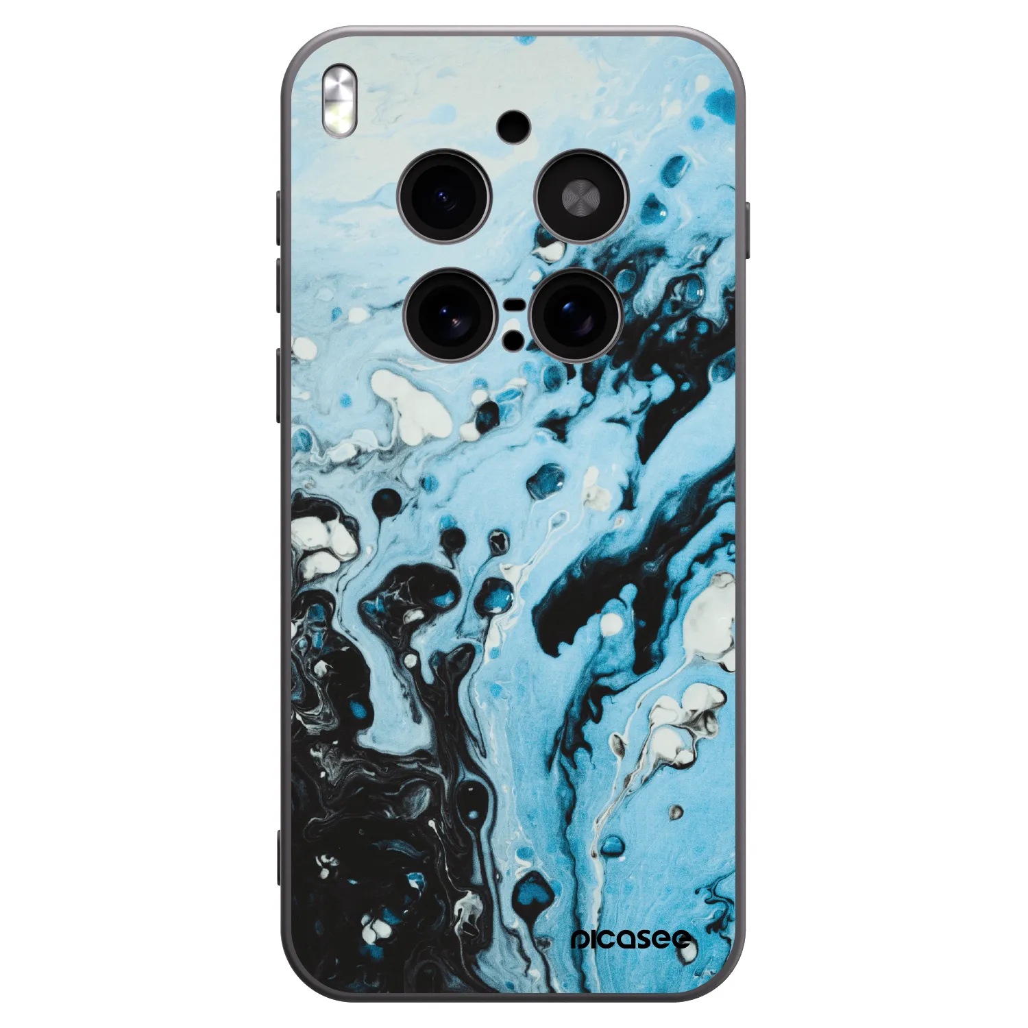 Picasee silikónový čierny obal pre Vivo X300 Pro - Organic blue