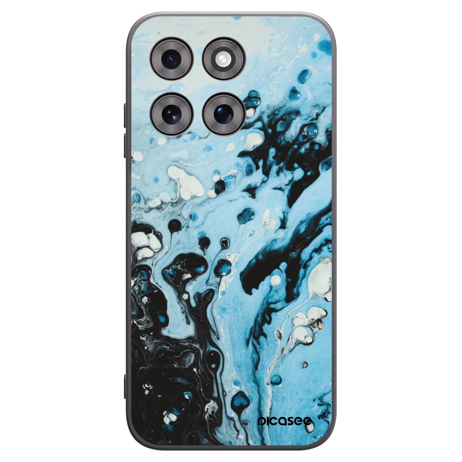Picasee silikónový čierny obal pre Motorola Moto G77 - Organic blue