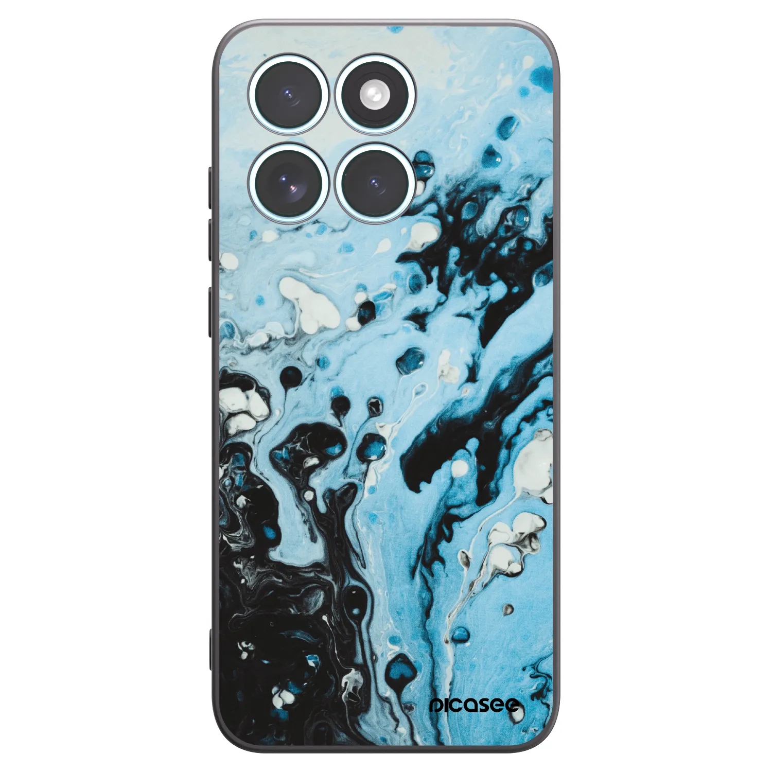 Picasee silikónový čierny obal pre Motorola Edge 70 Fusion - Organic blue
