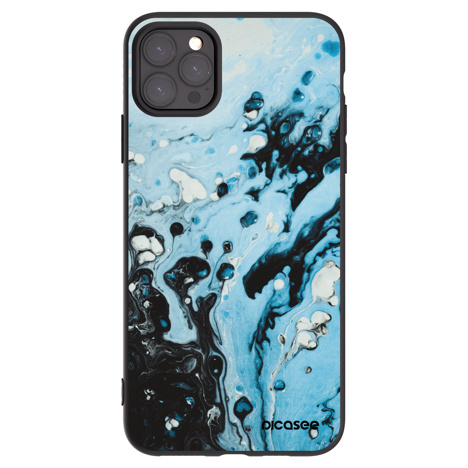 Picasee silikónový čierny obal pre Apple iPhone 11 Pro Max - Organic blue