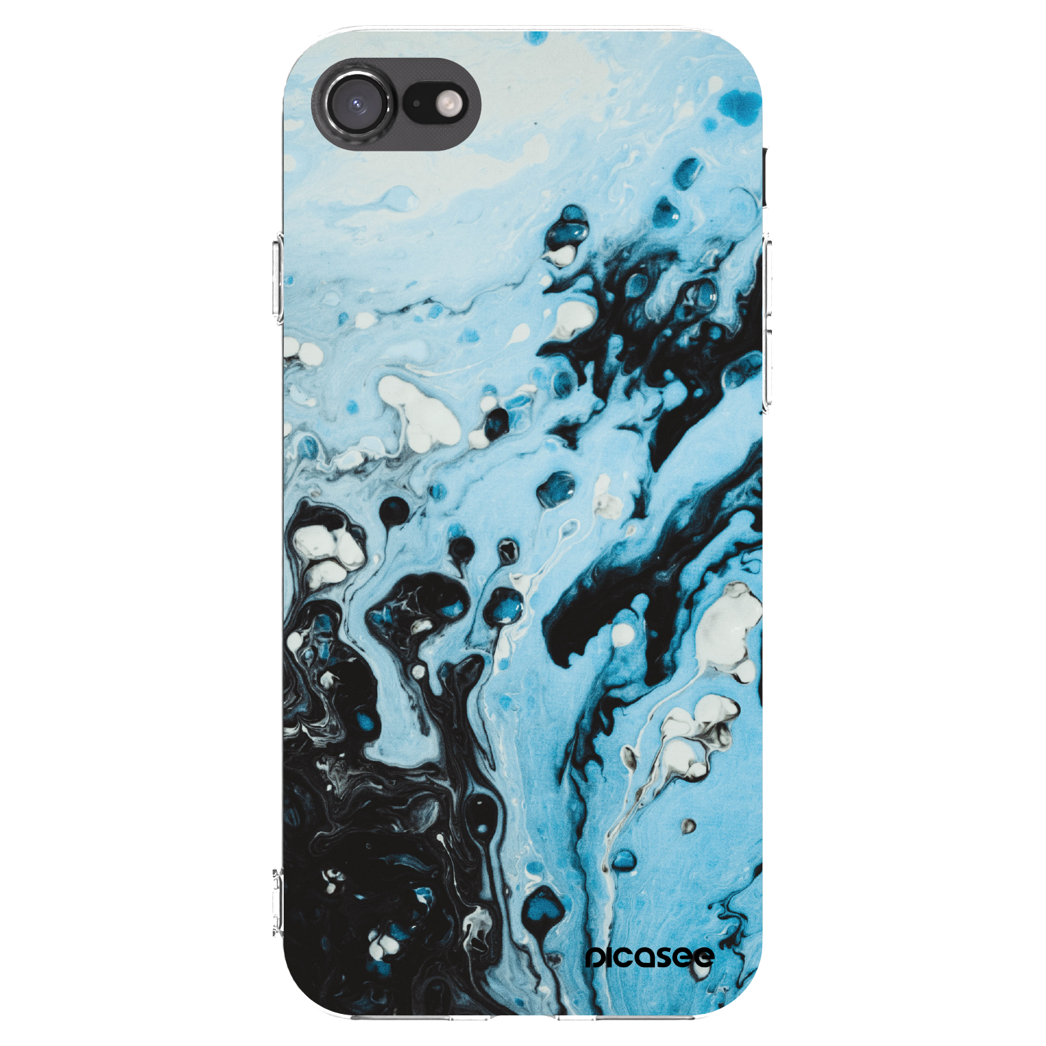 Picasee silikónový prehľadný obal pre Apple iPhone 8 - Organic blue