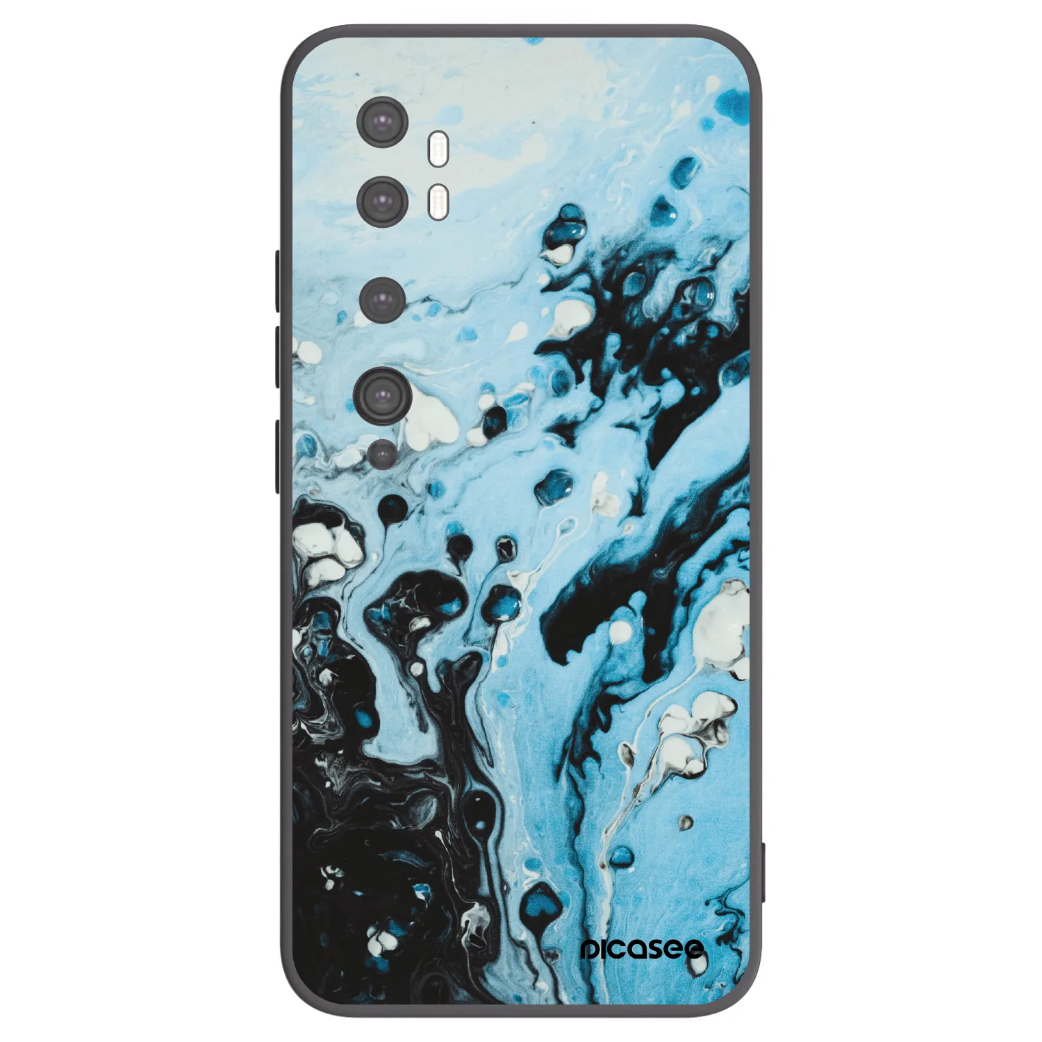 Picasee silikónový čierny obal pre Xiaomi Mi Note 10 (Pro) - Organic blue