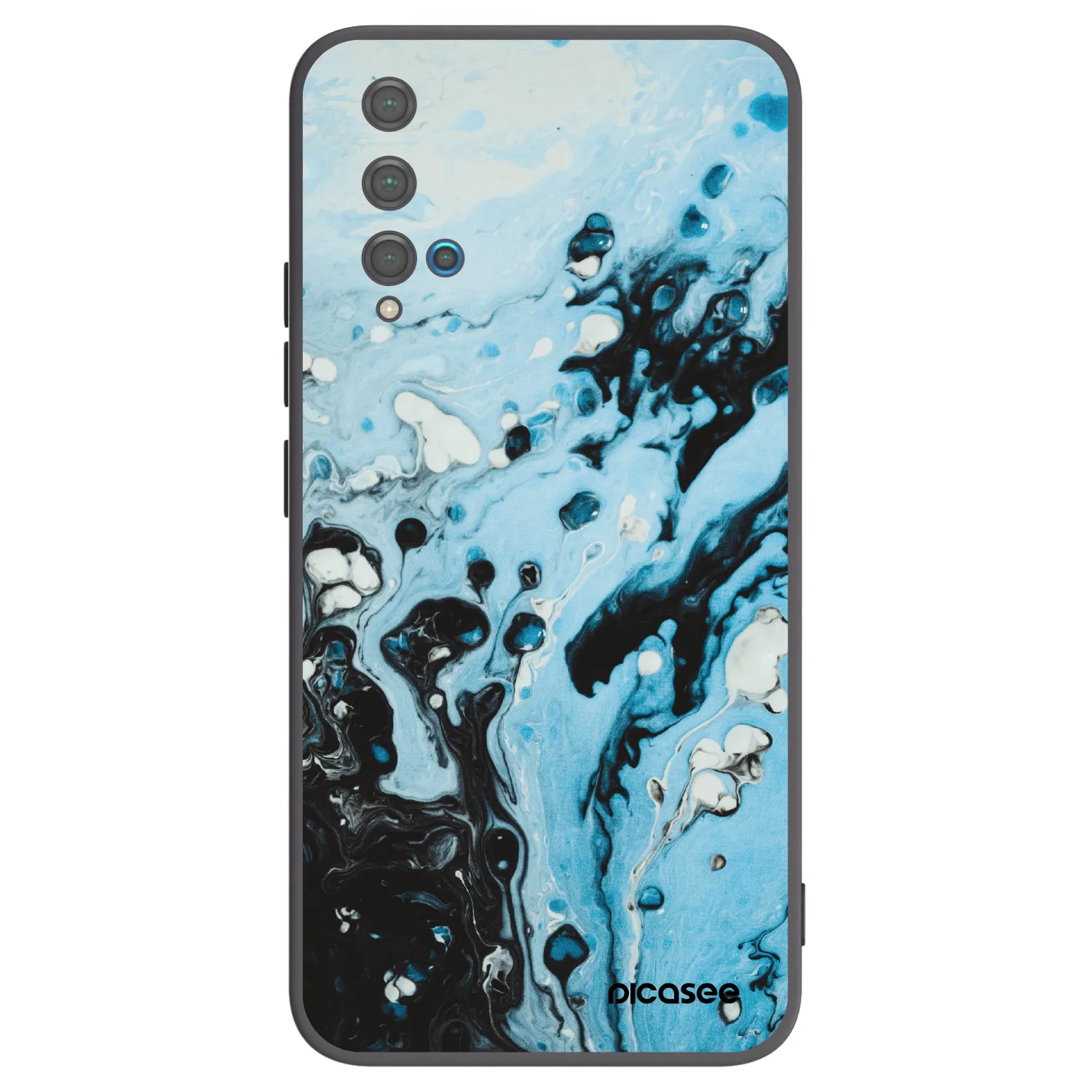 Picasee silikónový čierny obal pre Huawei Nova 5T - Organic blue