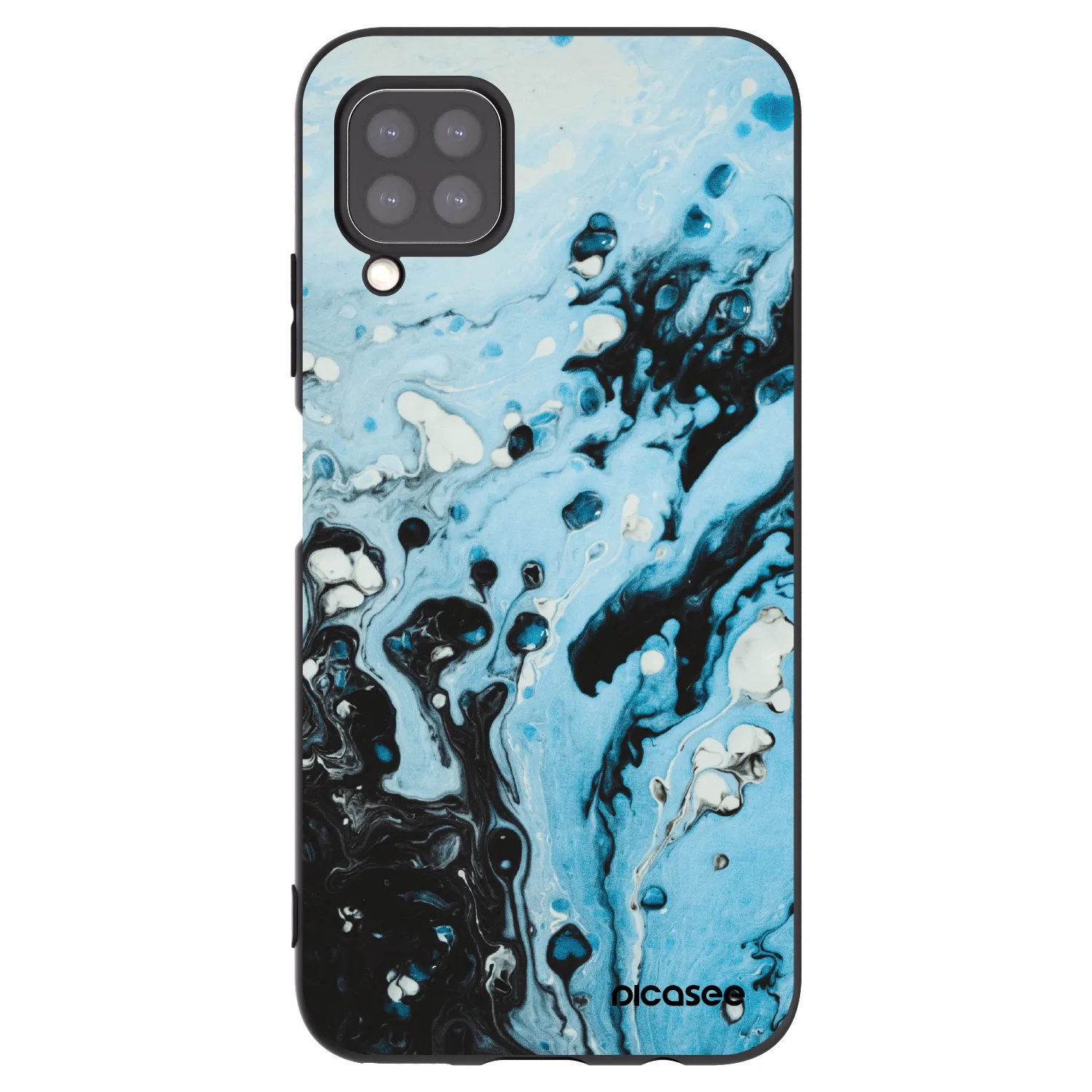 Picasee silikónový čierny obal pre Huawei P40 Lite - Organic blue