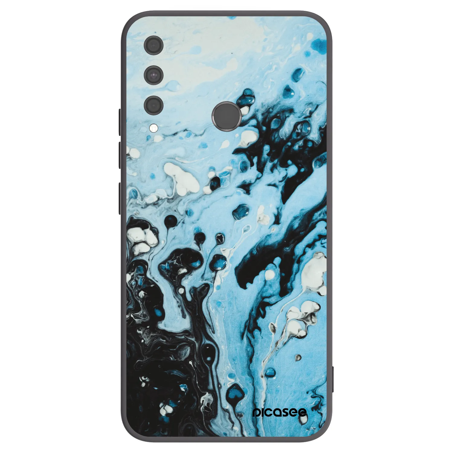 Picasee silikónový čierny obal pre Huawei P40 Lite E - Organic blue