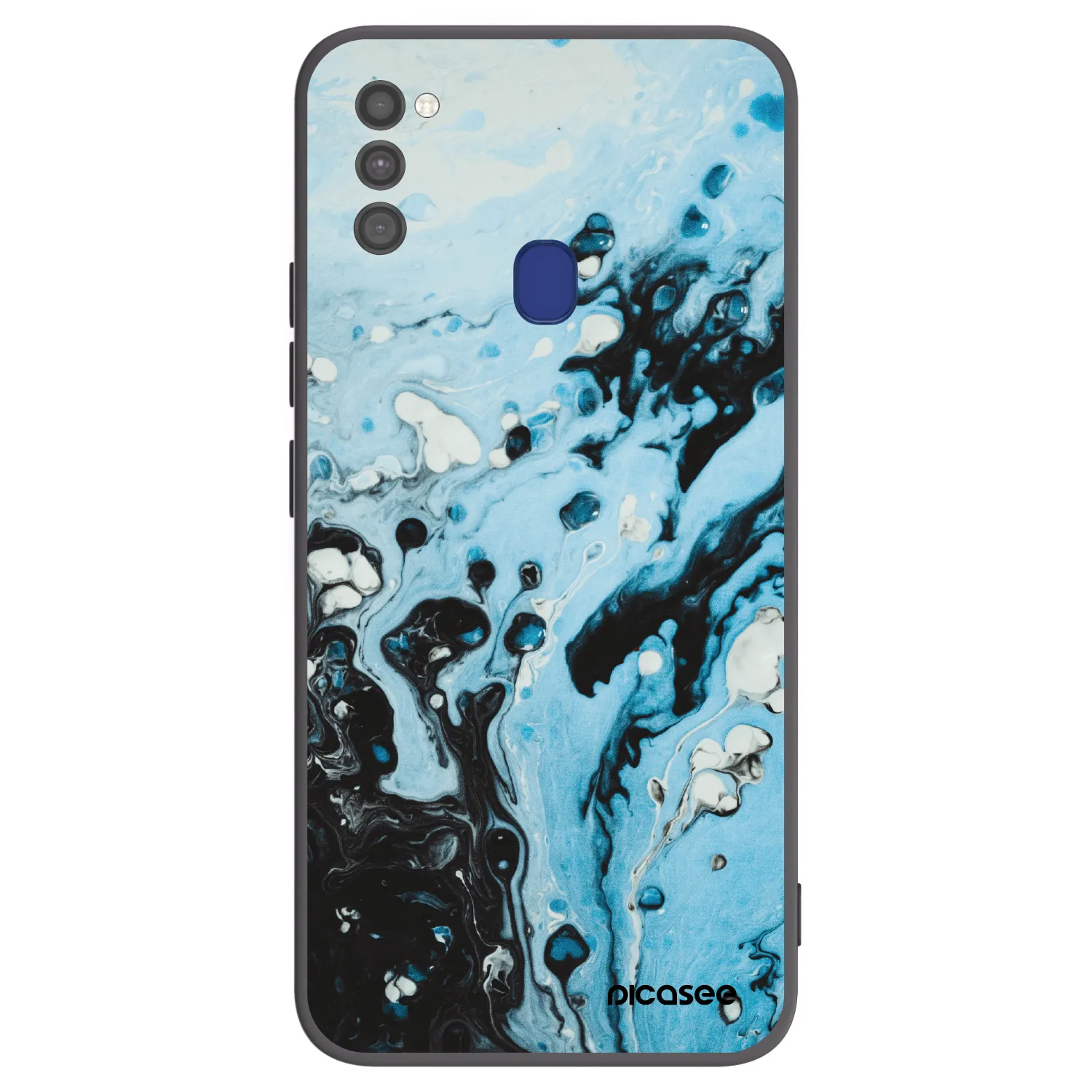 Picasee silikónový čierny obal pre Samsung Galaxy M21 M215F - Organic blue