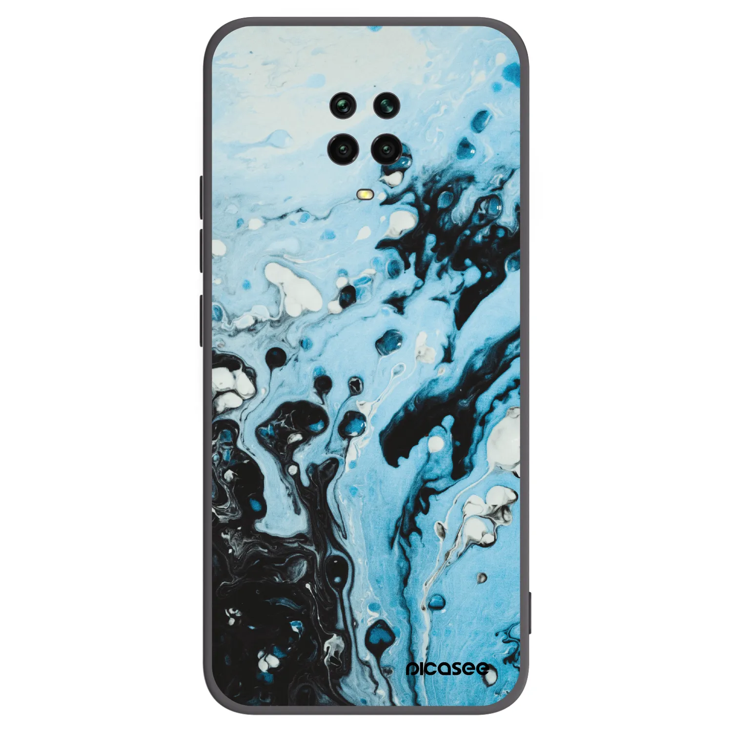 Picasee silikónový čierny obal pre Xiaomi Redmi Note 9S - Organic blue