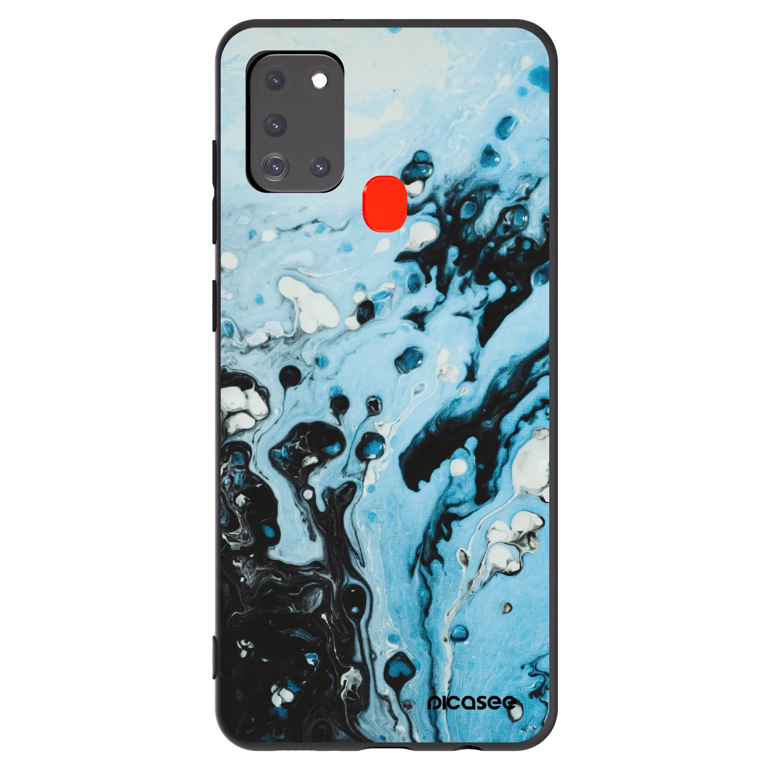 Picasee silikónový čierny obal pre Samsung Galaxy A21s - Organic blue