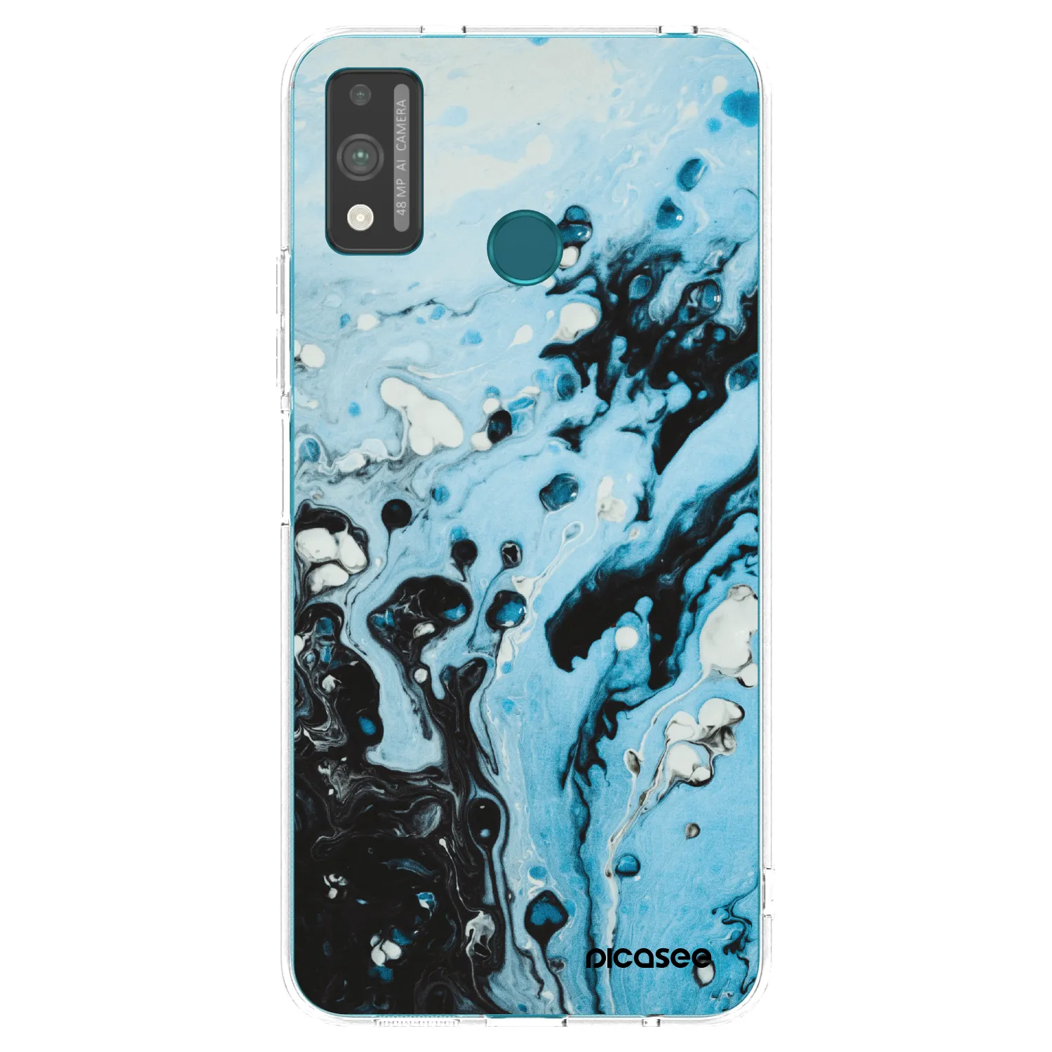 Picasee silikónový prehľadný obal pre Honor 9X Lite - Organic blue