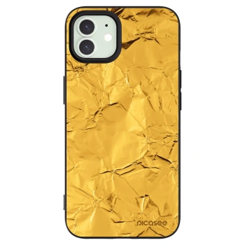Picasee silikónový čierny obal pre Apple iPhone 12 - Gold