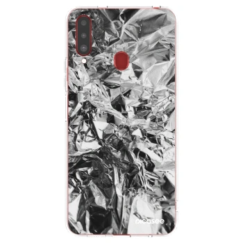Picasee silikónový prehľadný obal pre Samsung Galaxy A20s - Chrome