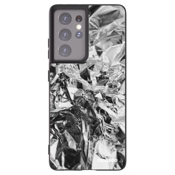Picasee silikónový čierny obal pre Samsung Galaxy S21 Ultra 5G G998B - Chrome