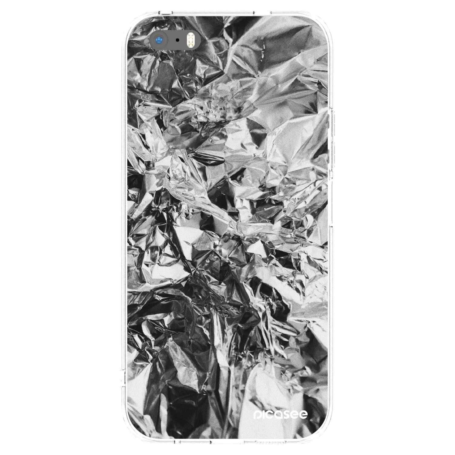 Picasee silikónový prehľadný obal pre Apple iPhone 5/5S/SE - Chrome