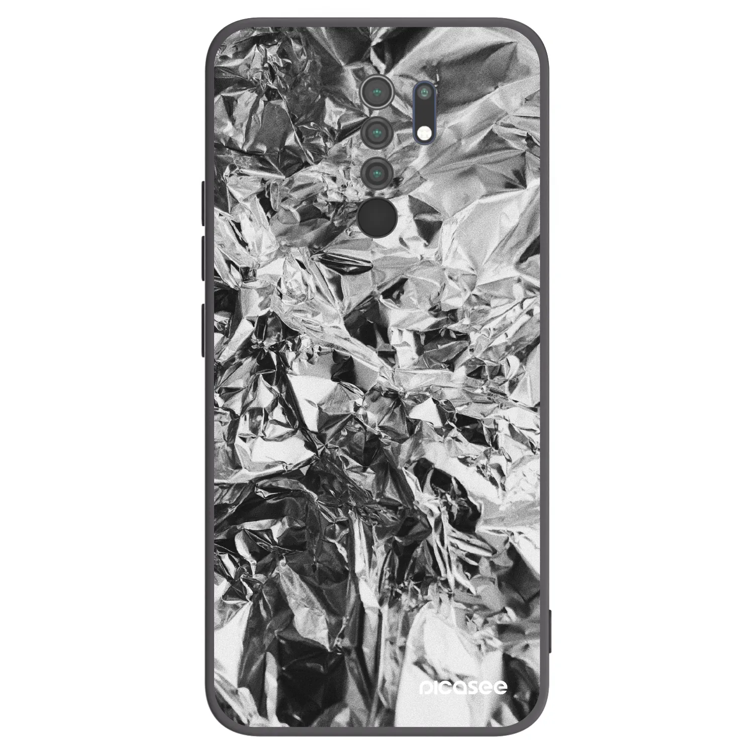 Picasee silikónový čierny obal pre Xiaomi Redmi 9 - Chrome