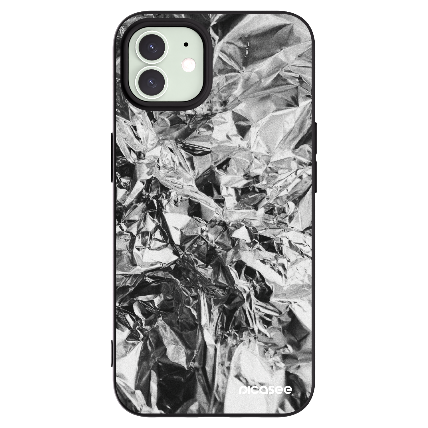 Picasee silikónový čierny obal pre Apple iPhone 12 - Chrome
