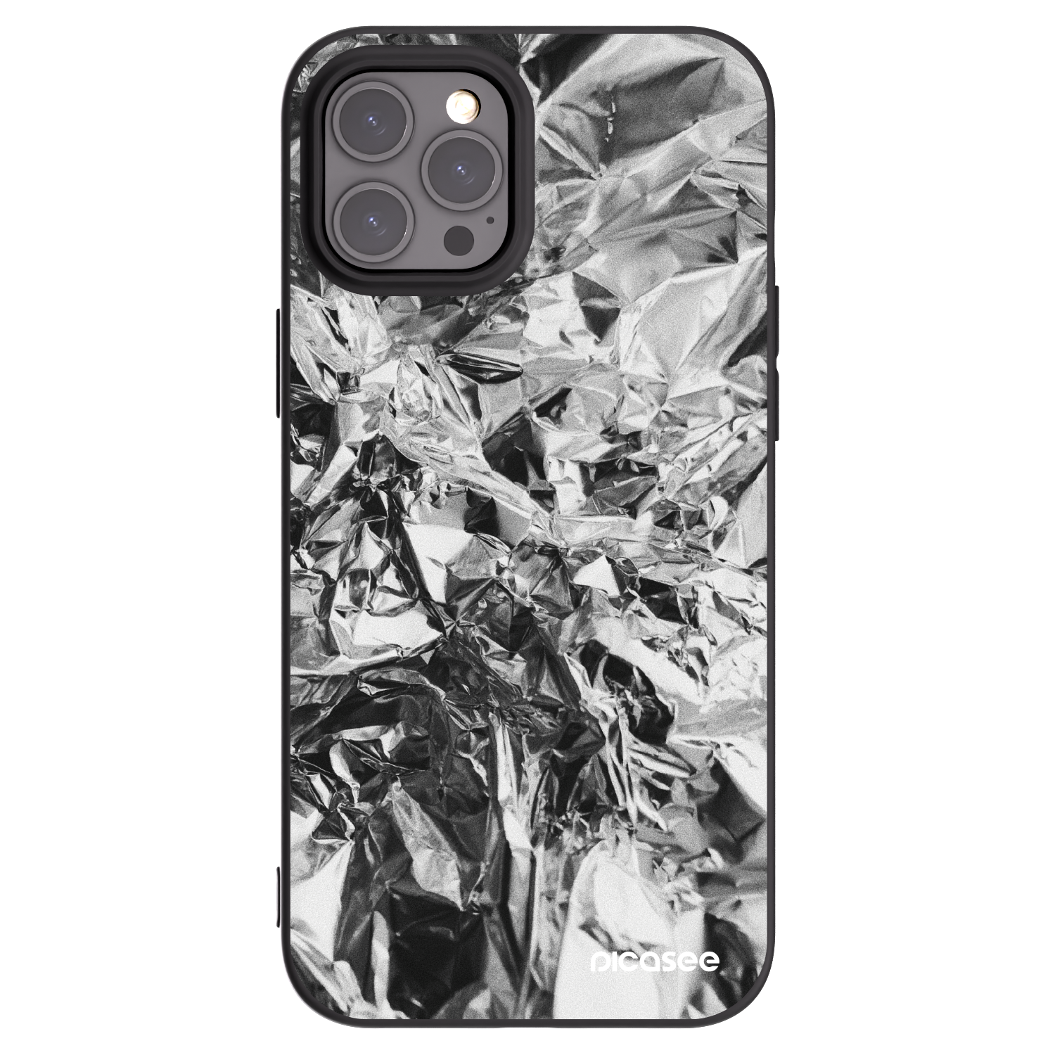 Silikónový čierny obal pre Apple iPhone 12 Pro Max - Chrome