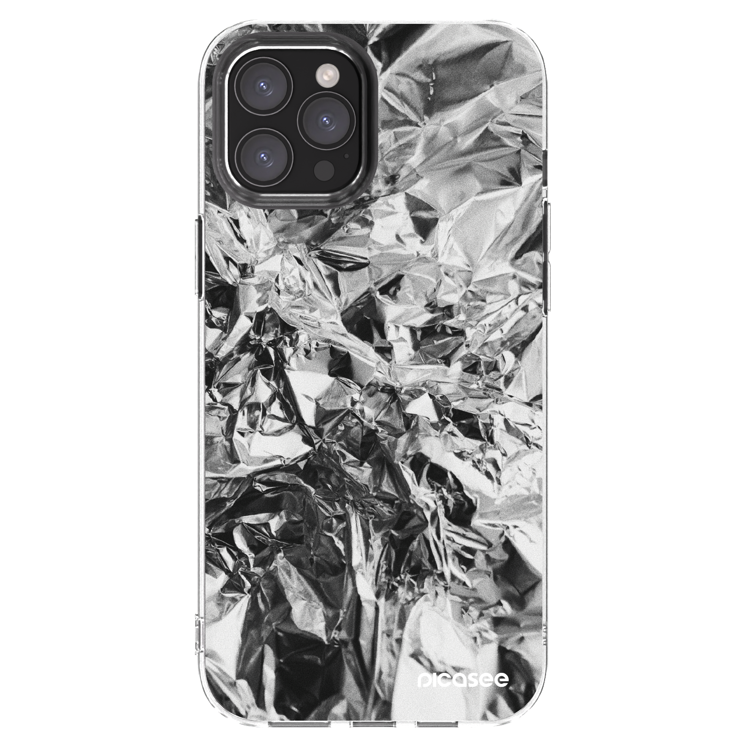 Silikónový prehľadný obal pre Apple iPhone 12 Pro Max - Chrome